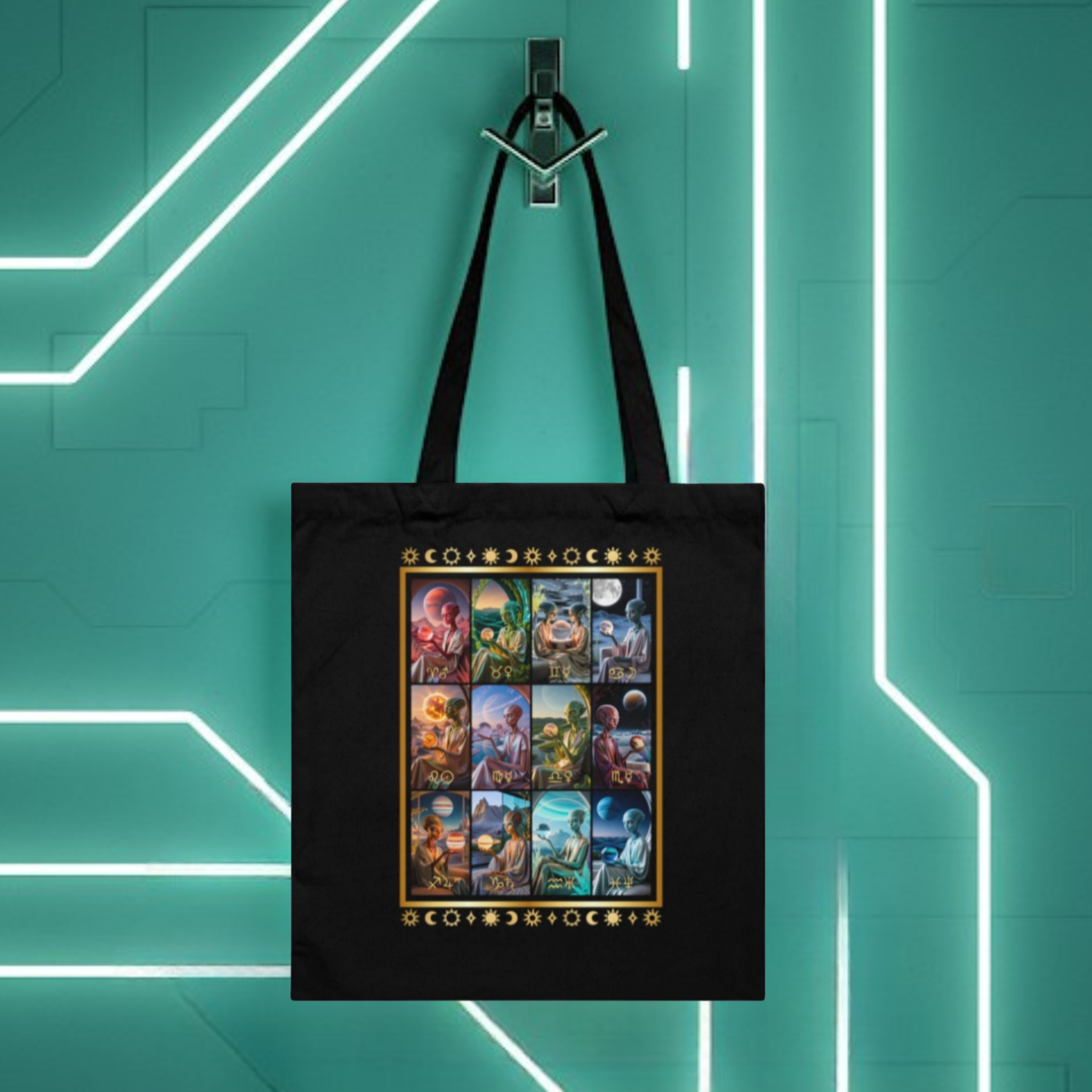Alien Astrology Tote Bag 