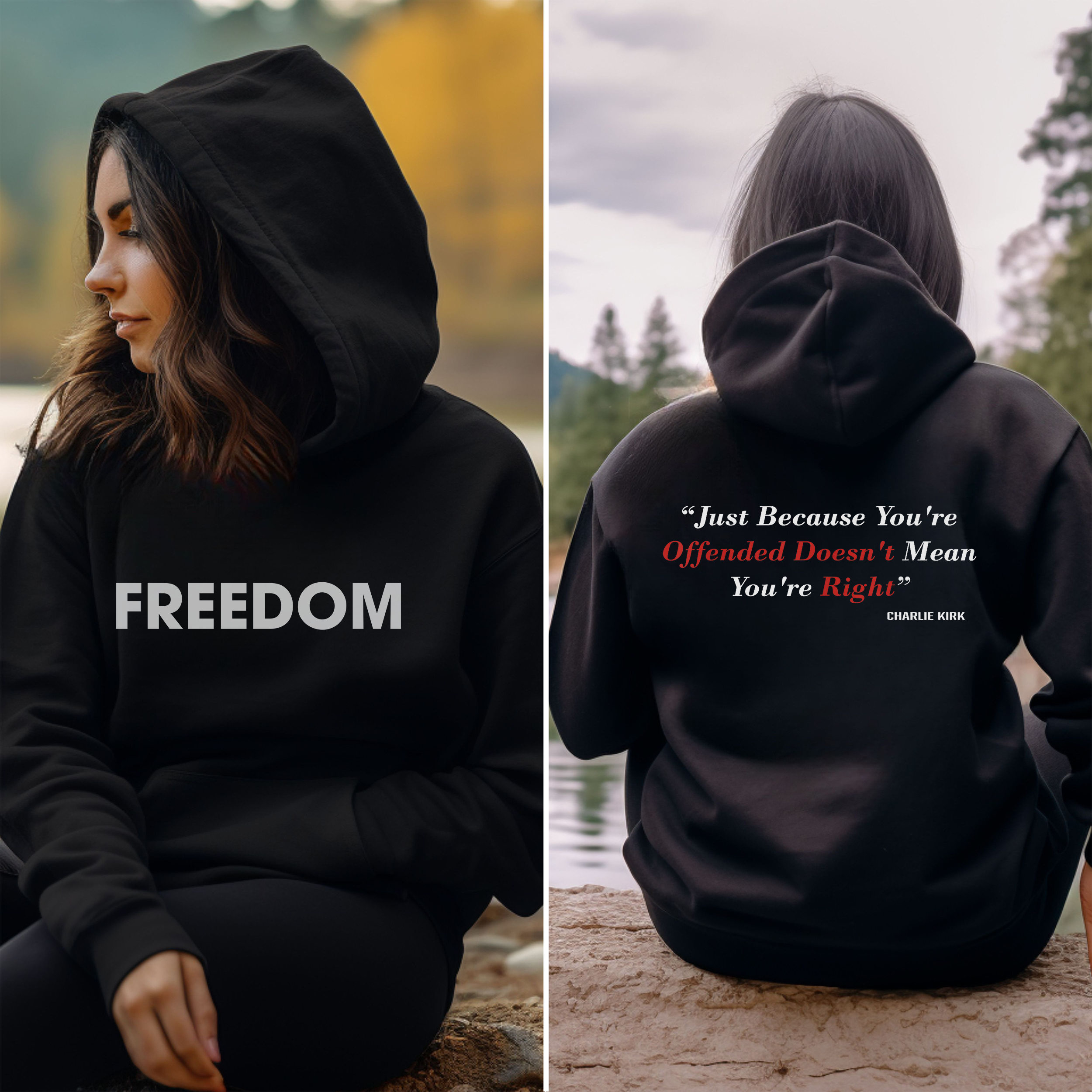 FREEDOM Hoodie – Charlie Kirk quote FREEDOM Hoodie – Charlie Kirk quote
