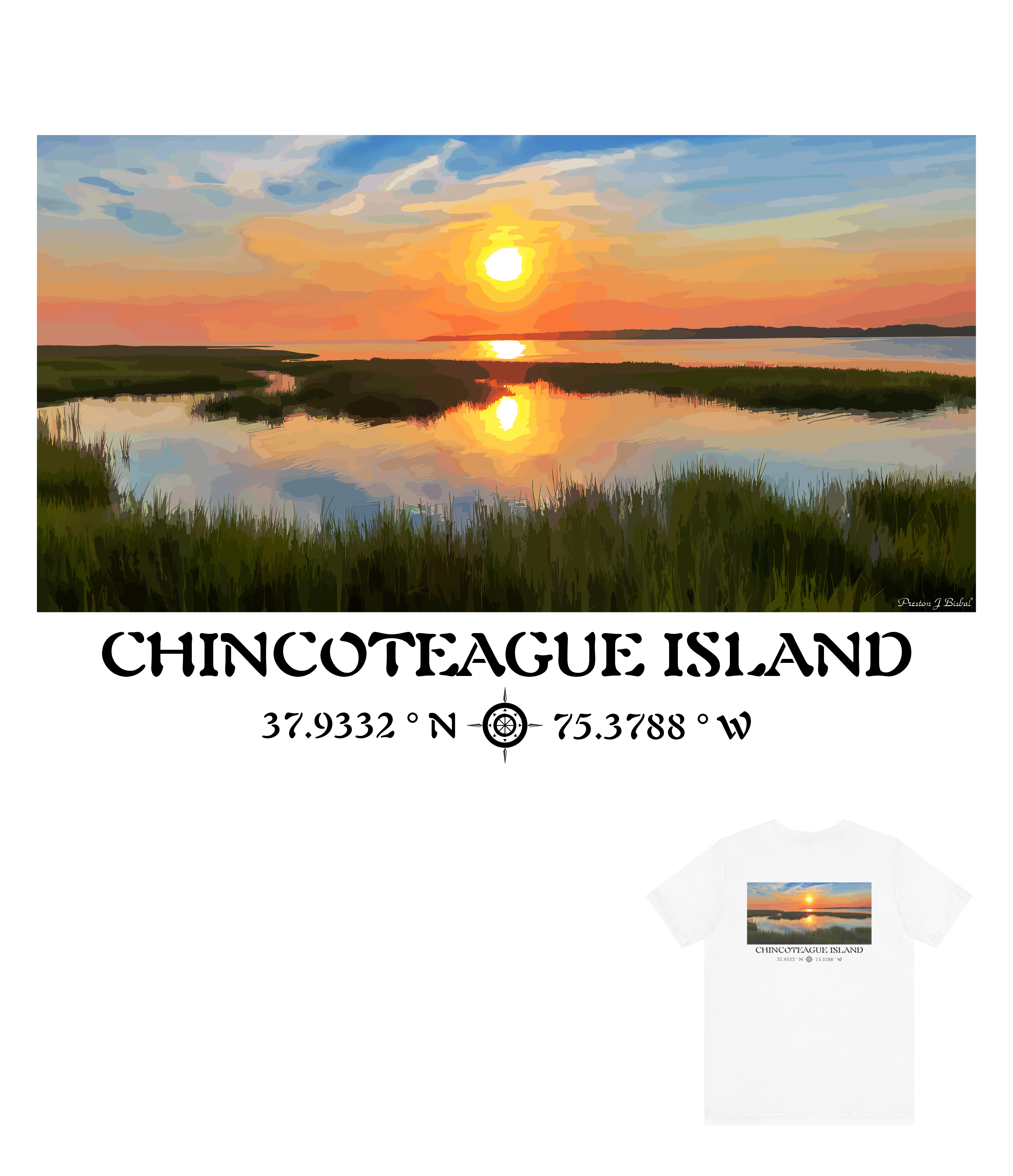 Marsh Mellow - Short Sleeve T-Shirt - Chincoteague Island product thumbnail image