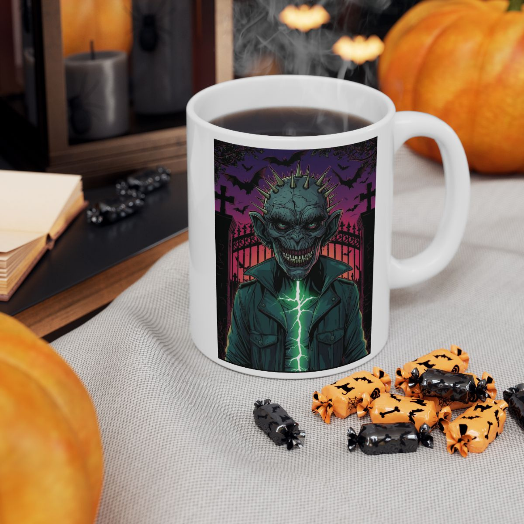Gothic Skull Ceramic Mug | Halloween Gift, Coffee Cup, Gothic Decor, Spooky Mug, Unique Halloween Decor product thumbnail image Gothic Skull Ceramic Mug | Halloween Gift, Coffee Cup, Gothic Decor, Spooky Mug, Unique Halloween Decor product thumbnail image