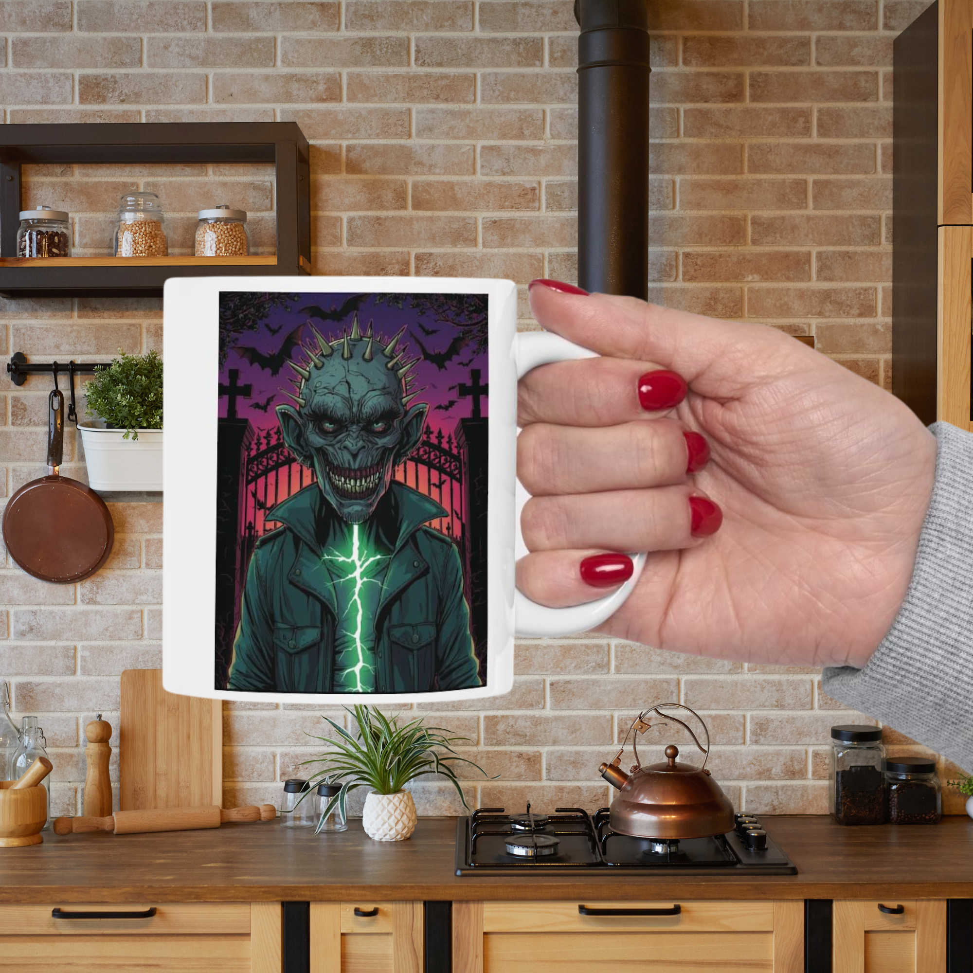 Gothic Skull Ceramic Mug | Halloween Gift, Coffee Cup, Gothic Decor, Spooky Mug, Unique Halloween Decor product thumbnail image Gothic Skull Ceramic Mug | Halloween Gift, Coffee Cup, Gothic Decor, Spooky Mug, Unique Halloween Decor product thumbnail image