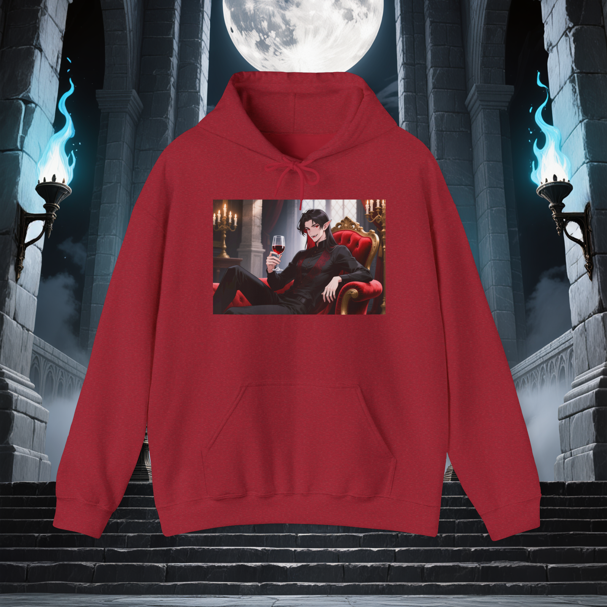 Dracula Velvet Chaise Hoodie – Unisex Heavy Blend | Gothic Vampire Hoodie, Anime Dracula Sweatshirt & Halloween Streetwear by Yaoi Monsters product thumbnail image Dracula Velvet Chaise Hoodie – Unisex Heavy Blend | Gothic Vampire Hoodie, Anime Dracula Sweatshirt & Halloween Streetwear by Yaoi Monsters product thumbnail image