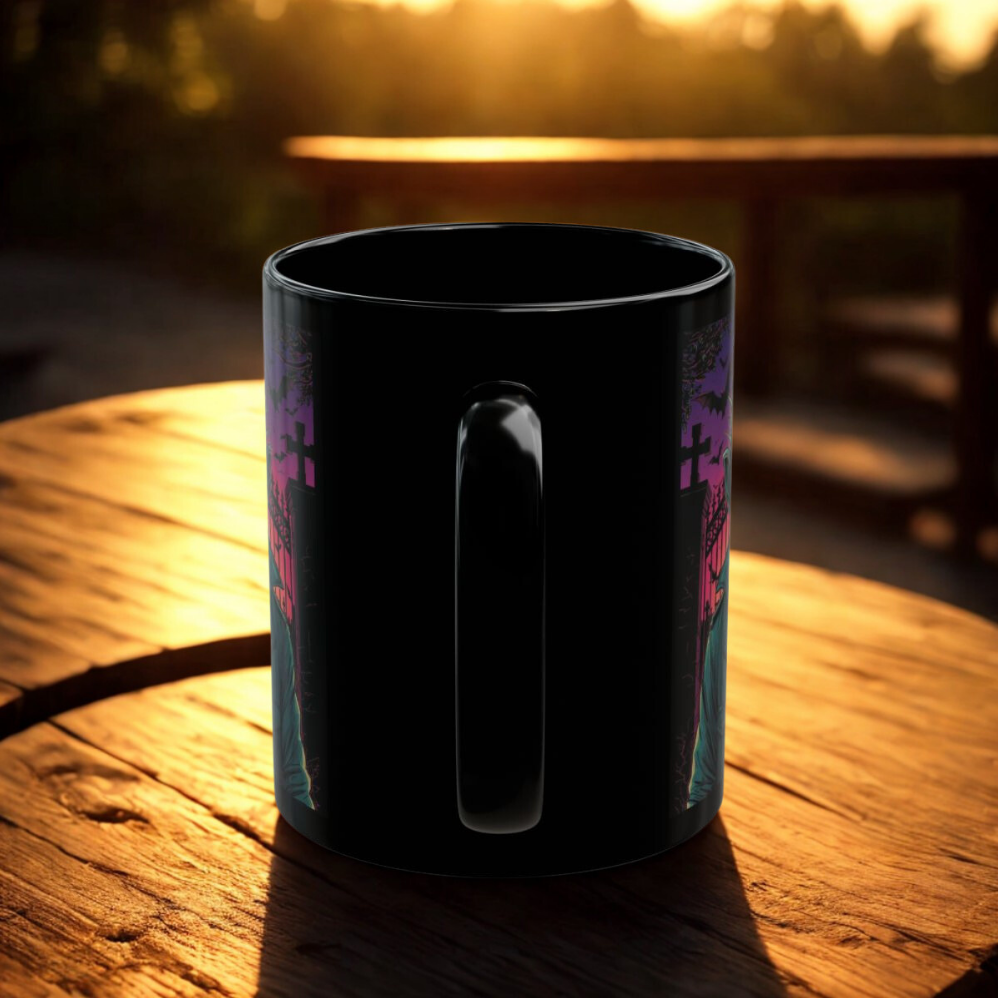 Gothic Skull Halloween Black Mug | Spooky Coffee Cup with Creepy Monster Design | Horror Gift Idea for Halloween Lovers product thumbnail image Gothic Skull Halloween Black Mug | Spooky Coffee Cup with Creepy Monster Design | Horror Gift Idea for Halloween Lovers product thumbnail image