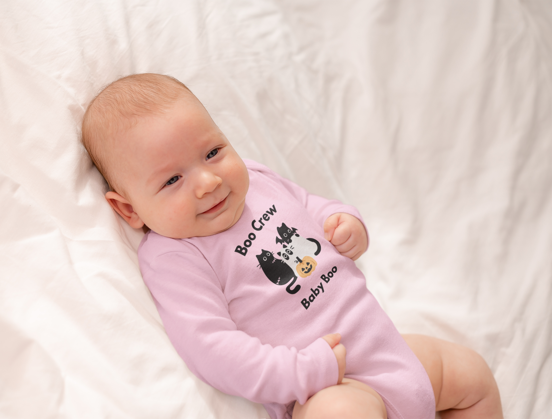 Halloween Baby Bodysuit, Boo Crew Infant Long Sleeve Shirt, Cute Halloween Outfit, Baby Shower Gift, Holiday Infant Apparel product thumbnail image