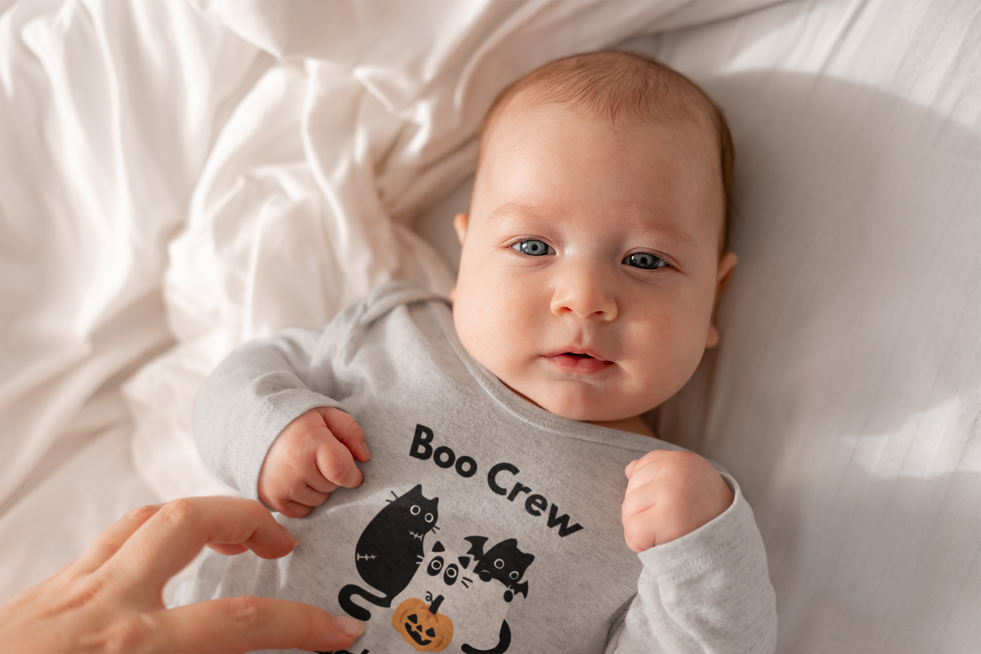 Halloween Baby Bodysuit, Boo Crew Infant Long Sleeve Shirt, Cute Halloween Outfit, Baby Shower Gift, Holiday Infant Apparel product thumbnail image