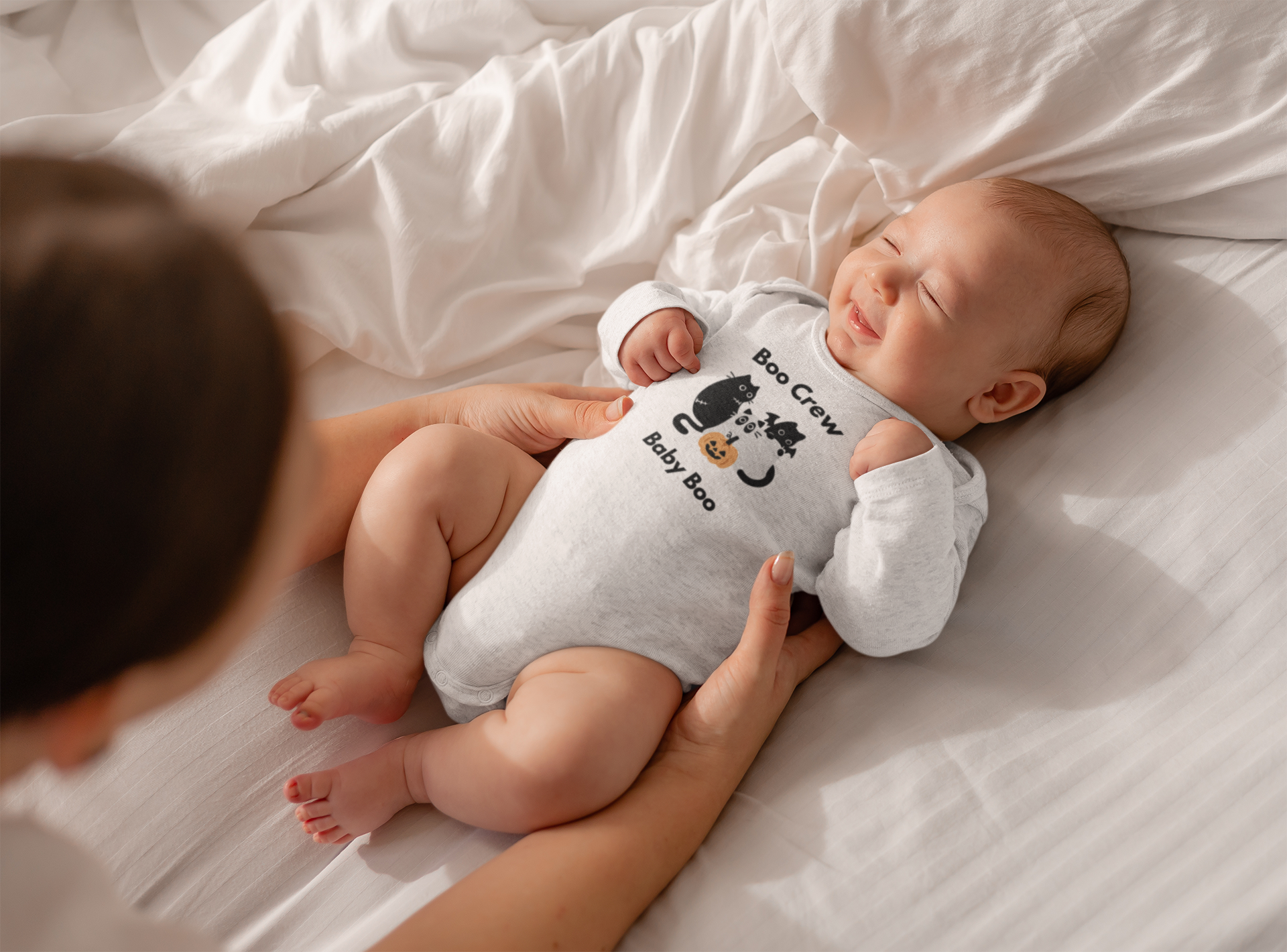 Halloween Baby Bodysuit, Boo Crew Infant Long Sleeve Shirt, Cute Halloween Outfit, Baby Shower Gift, Holiday Infant Apparel product thumbnail image Halloween Baby Bodysuit, Boo Crew Infant Long Sleeve Shirt, Cute Halloween Outfit, Baby Shower Gift, Holiday Infant Apparel product thumbnail image