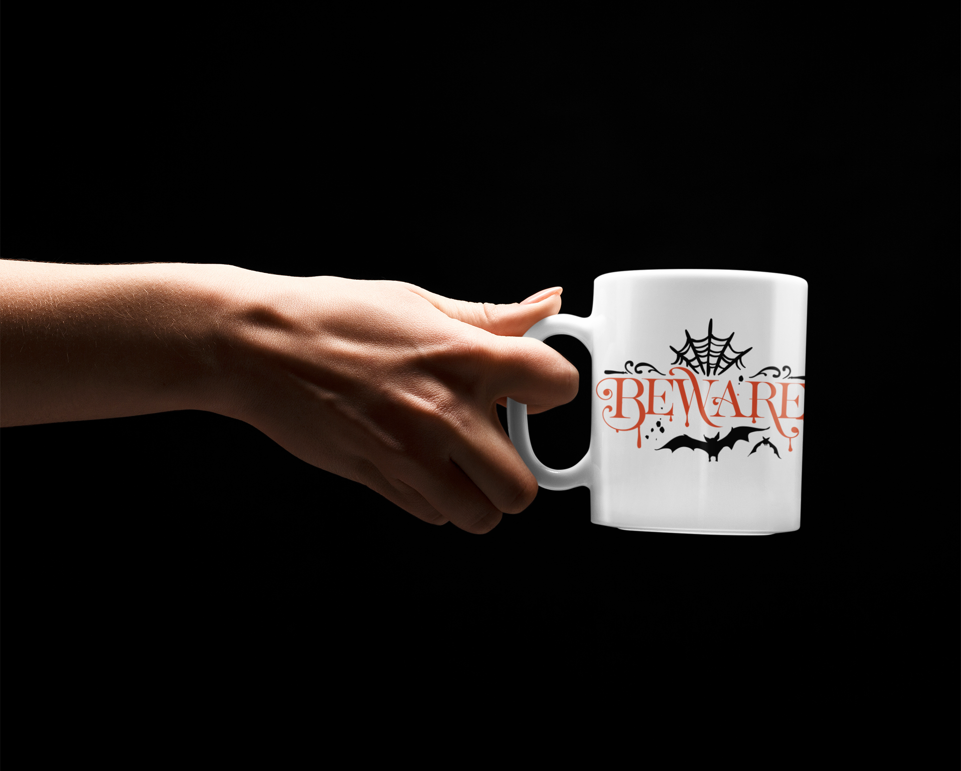 Halloween-Themed Ceramic Mug, Gift for Ghoulish Friends, Spooky Coffee Cup, Haunted House Decor, Witchy Kitchenware product thumbnail image