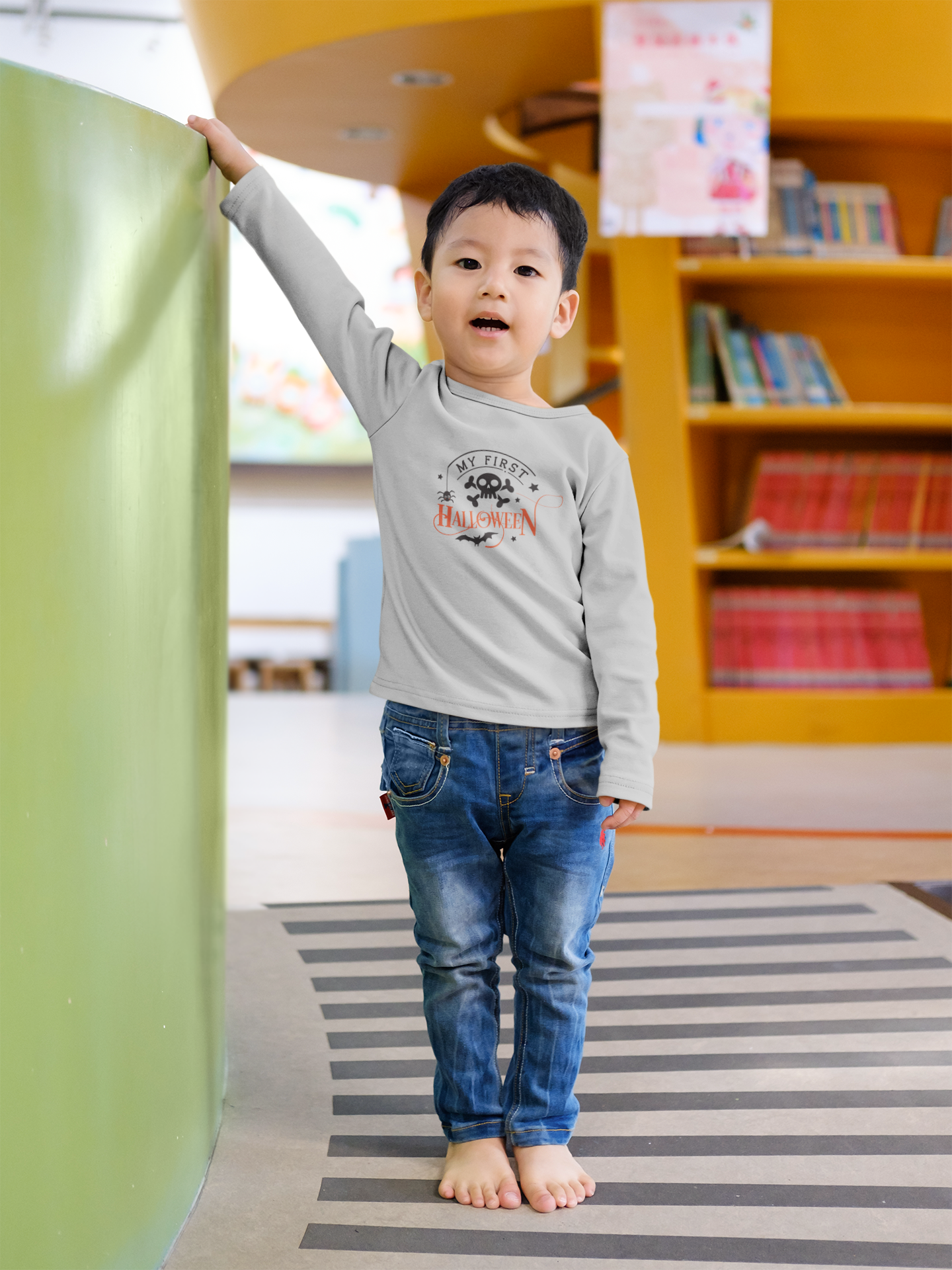Toddler Long Sleeve Halloween Tee, Halloween Shirt, Scary Toddler T-Shirt, Toddler Costume Top, Spooky Tee for Kids product thumbnail image Toddler Long Sleeve Halloween Tee, Halloween Shirt, Scary Toddler T-Shirt, Toddler Costume Top, Spooky Tee for Kids product thumbnail image