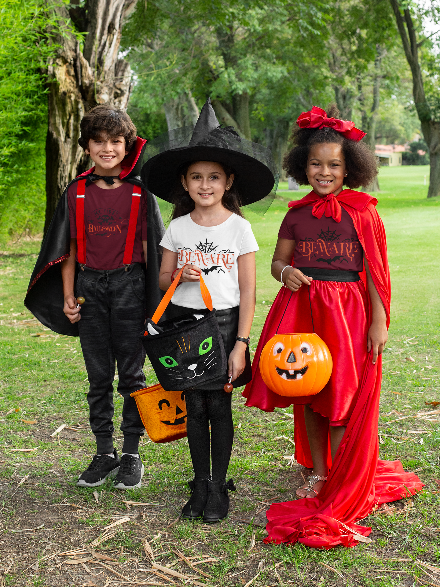 Kids Halloween Tee - Beware Spider & Bat Design, Spooky Kids T-Shirt, Halloween Costume Shirt, Trick or Treat Tee, Kids Party Apparel product thumbnail image Kids Halloween Tee - Beware Spider & Bat Design, Spooky Kids T-Shirt, Halloween Costume Shirt, Trick or Treat Tee, Kids Party Apparel product thumbnail image