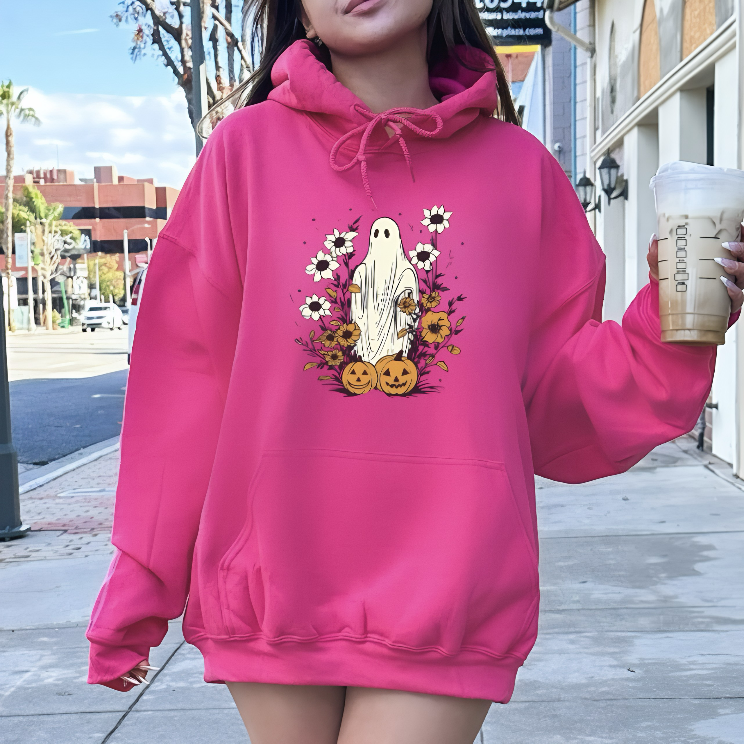 👻🎃 Garden Ghost Cozy Hoodie  product thumbnail image 👻🎃 Garden Ghost Cozy Hoodie  product thumbnail image