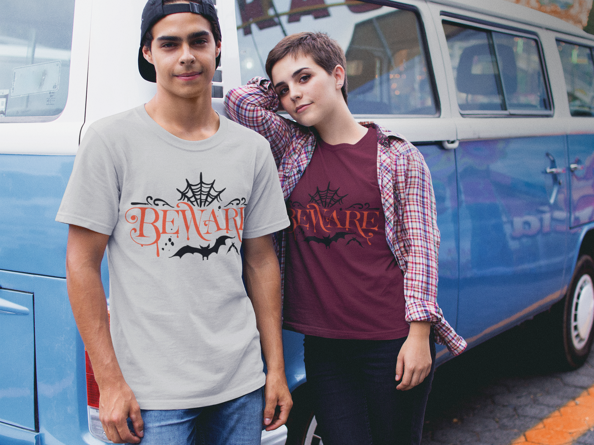 Halloween Unisex Heavy Cotton Tee | Spooky Shirt for Fall, Casual Wear, Party Outfit, Gift for Halloween Lovers product thumbnail image Halloween Unisex Heavy Cotton Tee | Spooky Shirt for Fall, Casual Wear, Party Outfit, Gift for Halloween Lovers product thumbnail image
