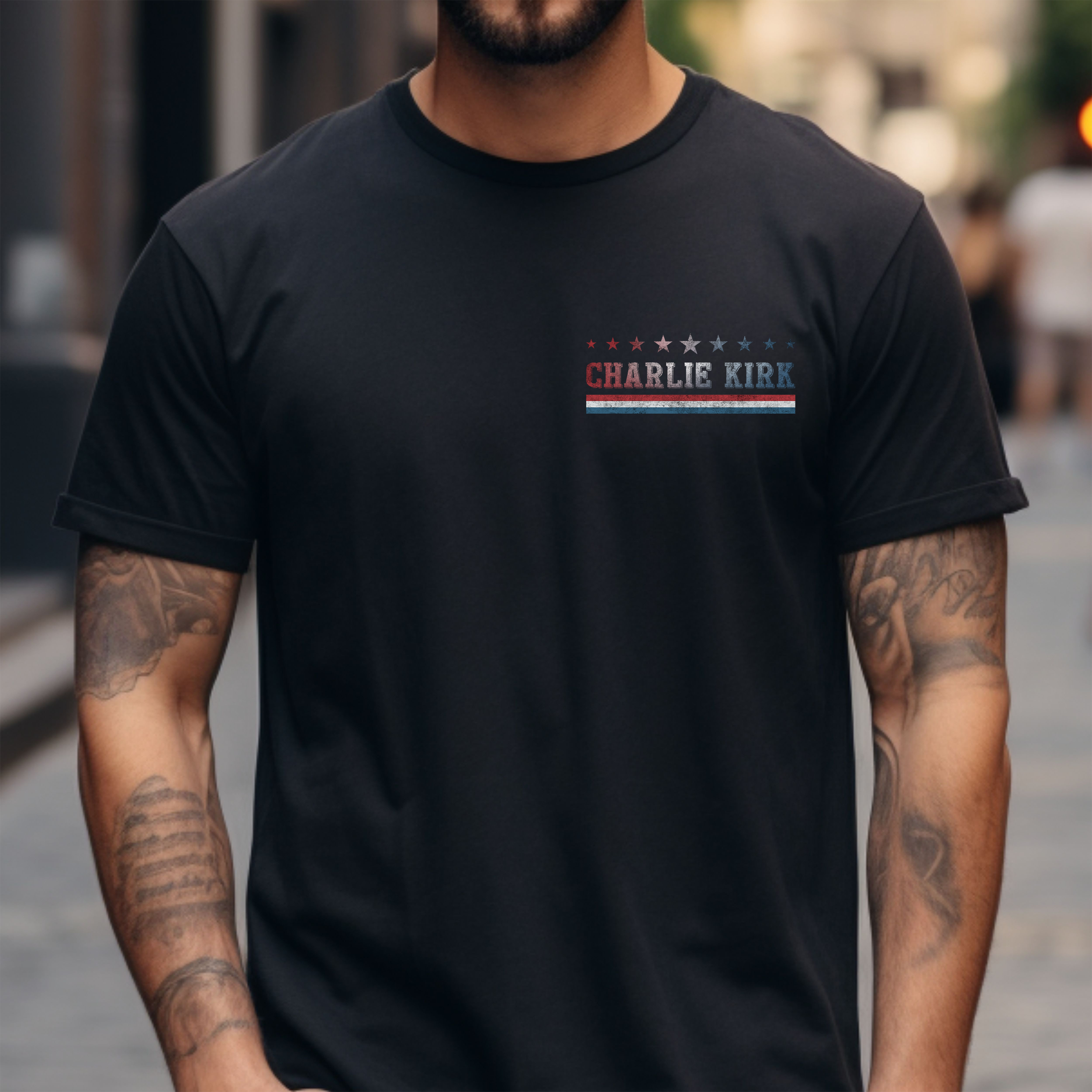 Never Give up. Never Surrender. Charlie Kirk Shirt 
