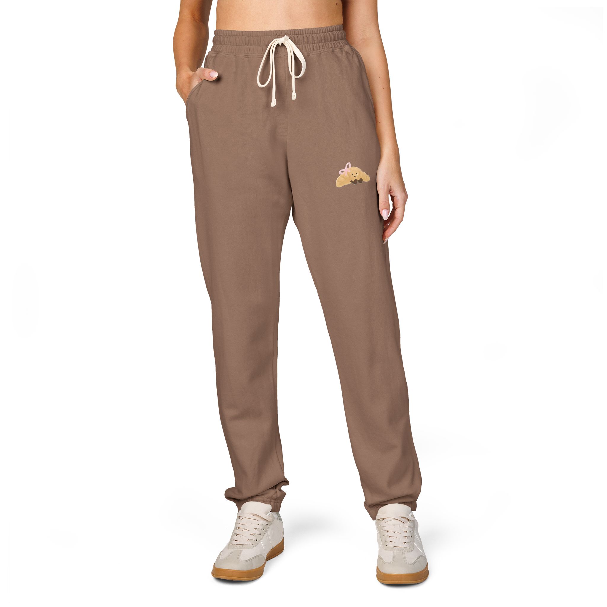 Personalized Fleece Sweatpants, Relaxed Friends Wear, Chill Day, Unisex Pants, for Home &amp; Travel, Gift for Her/Him product thumbnail image