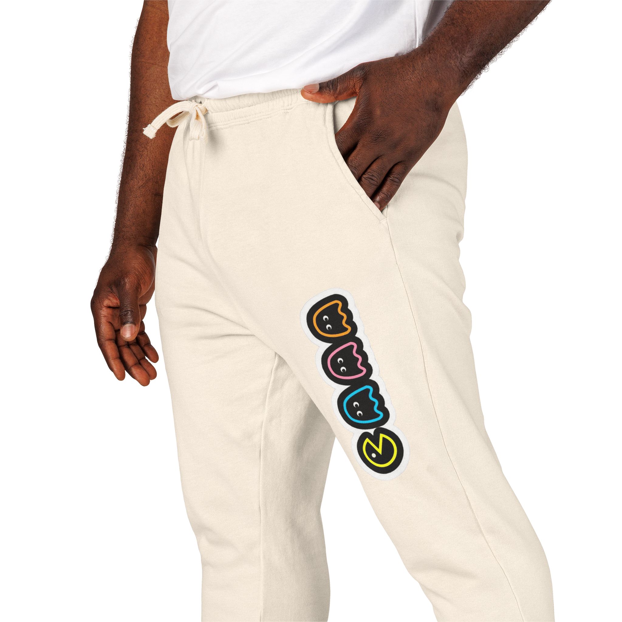 Personalized Fleece Sweatpants, Relaxed Friends Wear, Chill Day, Unisex Pants, for Home &amp; Travel, Gift for Her/Him product thumbnail image