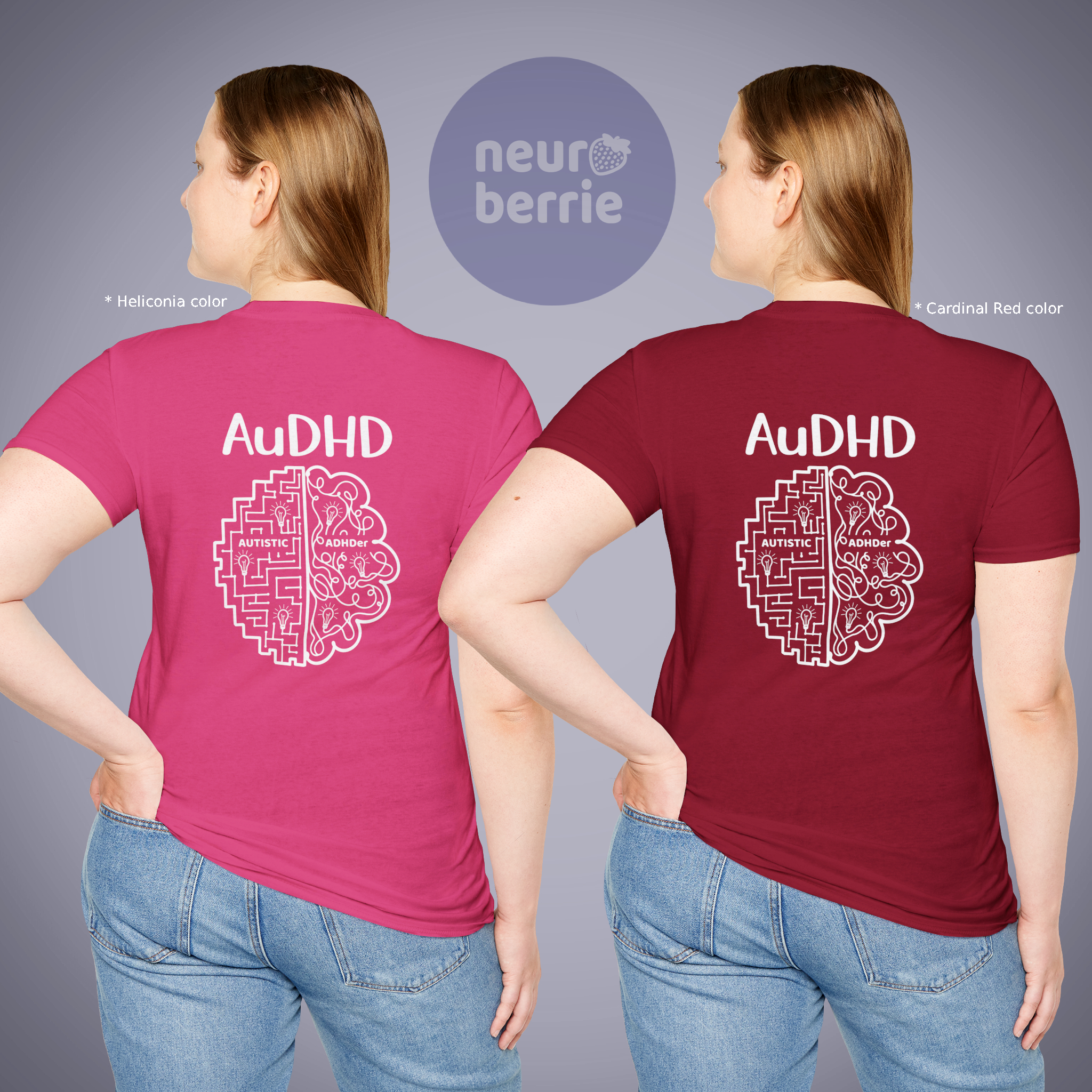 Autistic ADHDer Unisex Softstyle T-Shirt for Adults by AuDHD Designer product thumbnail image