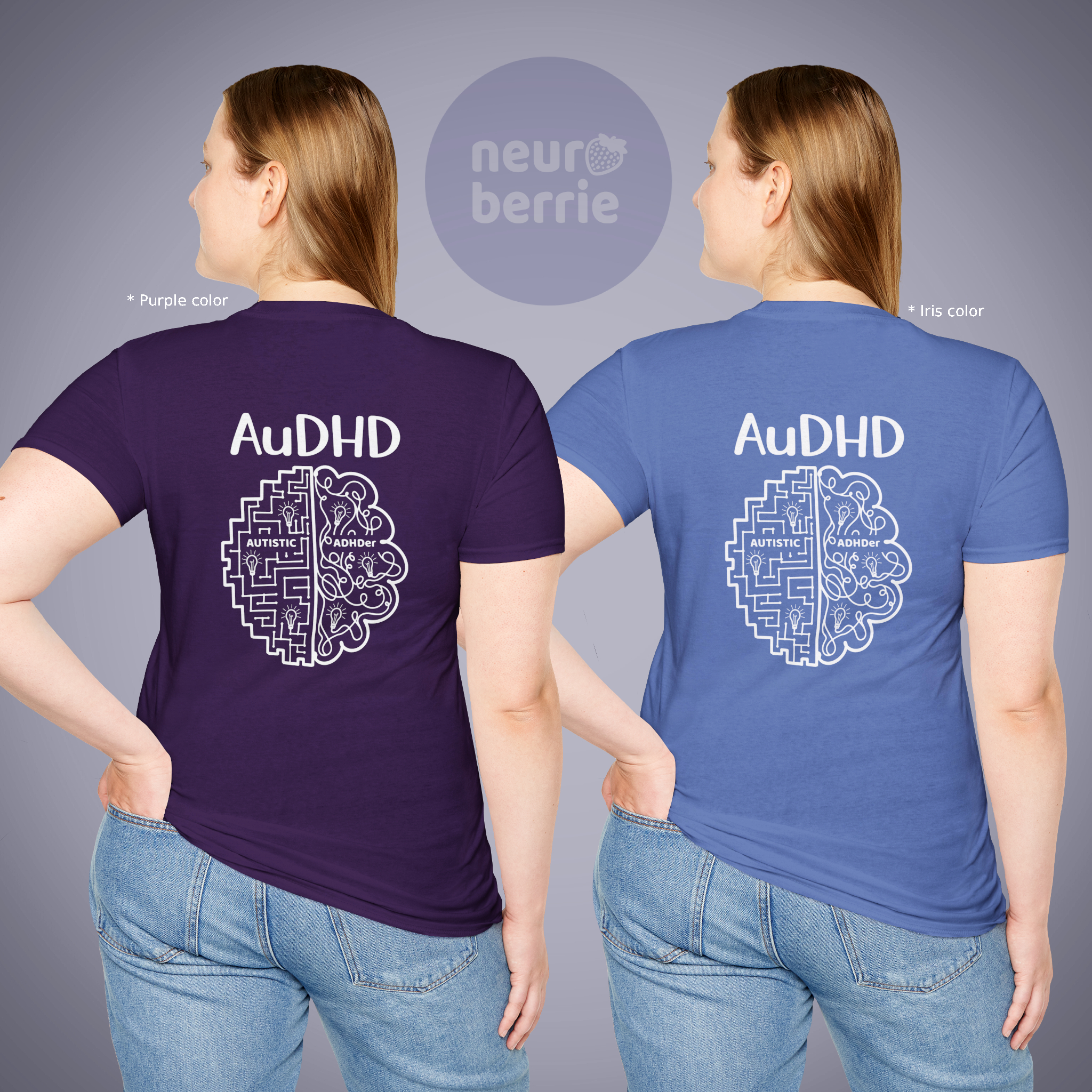 Autistic ADHDer Unisex Softstyle T-Shirt for Adults by AuDHD Designer