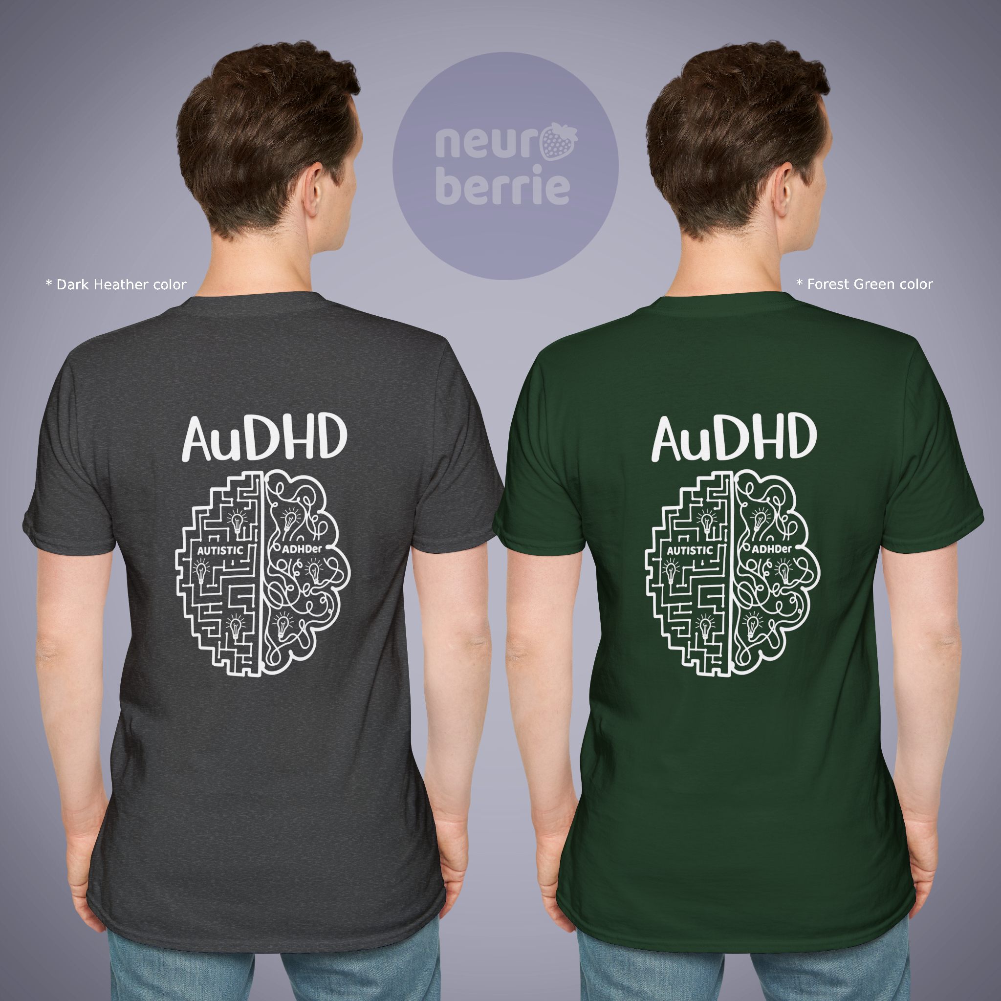 Autistic ADHDer Unisex Softstyle T-Shirt for Adults by AuDHD Designer product thumbnail image