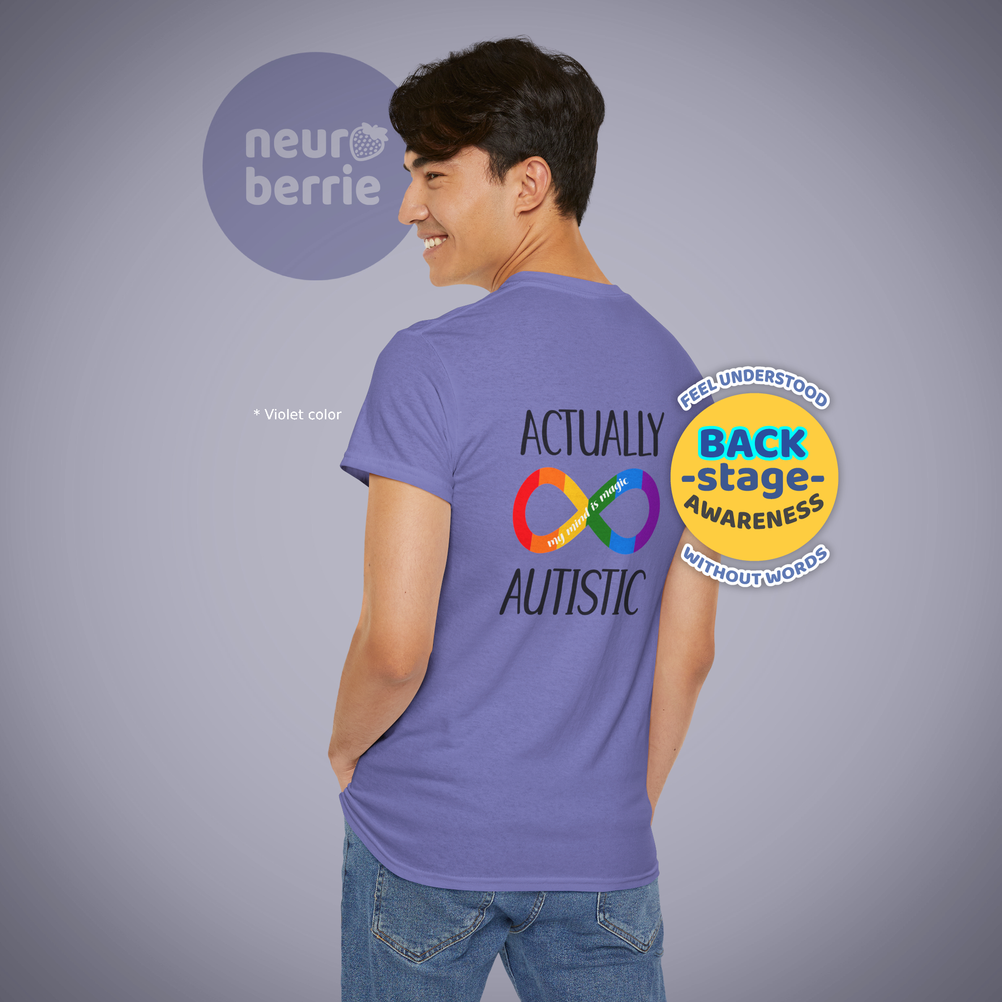 Actually Autistic Shirt, Autism Acceptance Unisex Tee Shirt, Awareness Support Gift, not a Puzzle Piece, Autism Infinity Teeshirt