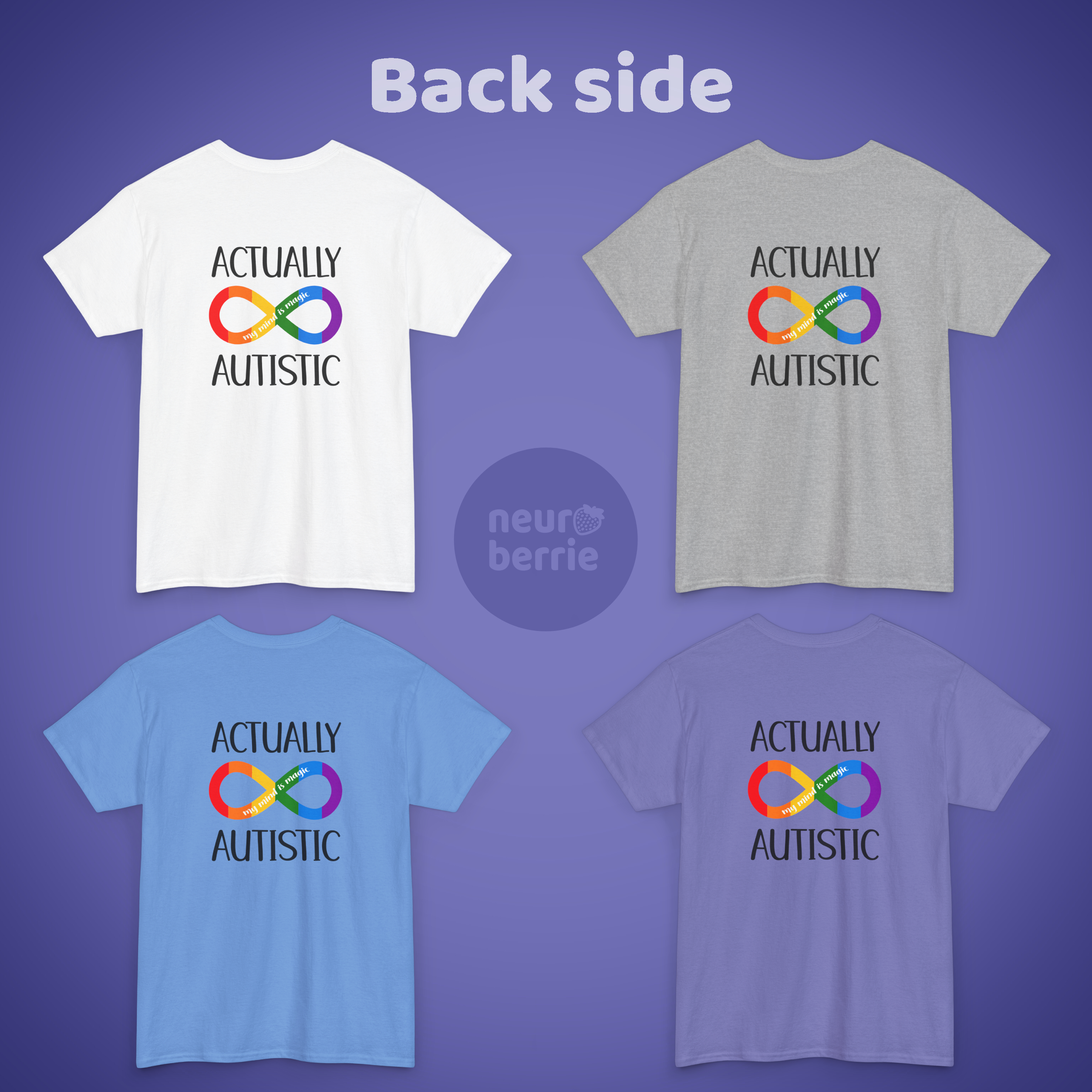 Actually Autistic Shirt, Autism Acceptance Unisex Tee Shirt, Awareness Support Gift, not a Puzzle Piece, Autism Infinity Teeshirt product thumbnail image
