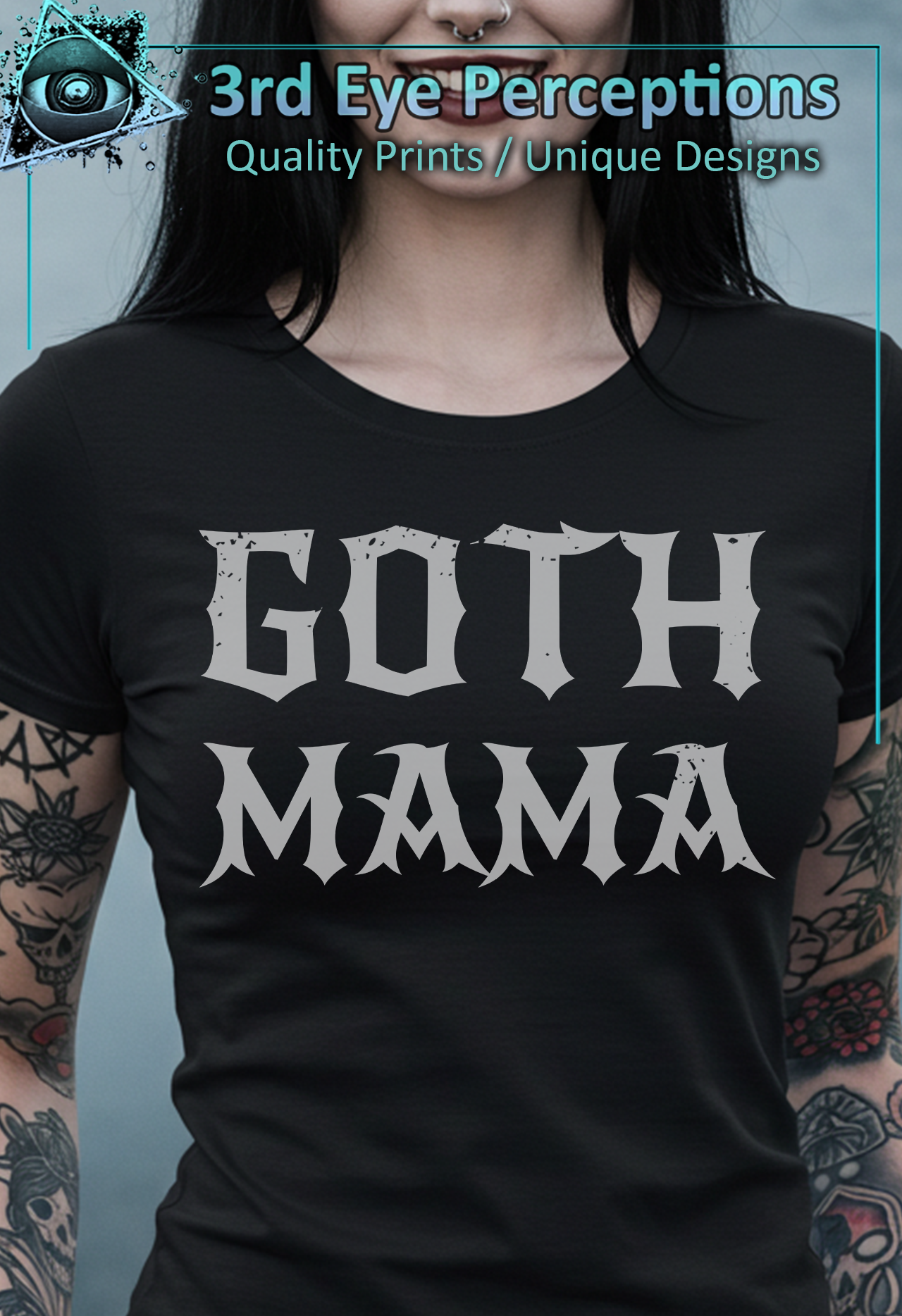 Dark Gothic Bold Font Text Vintage Distressed Graphic Mama