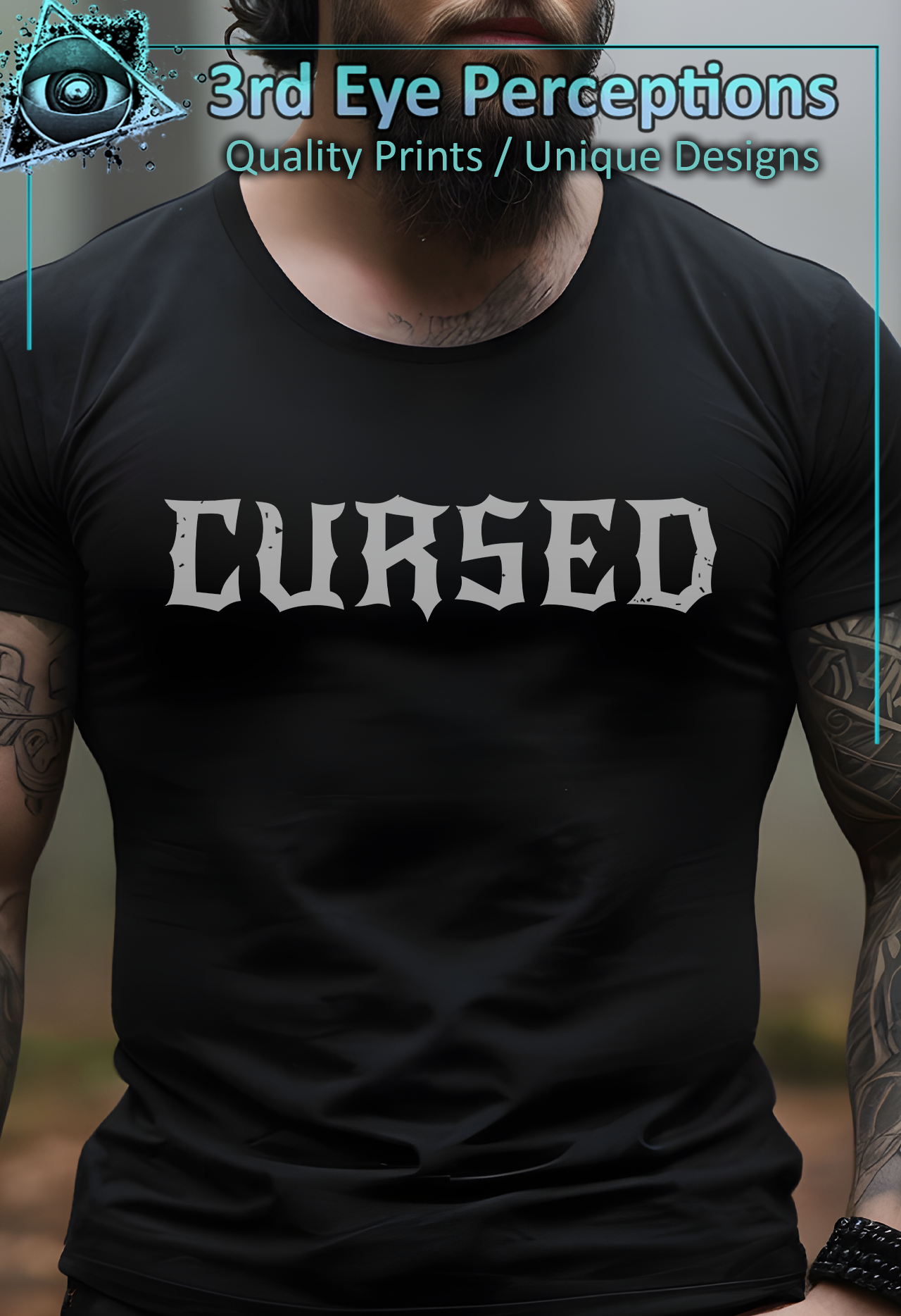 Dark Gothic Bold Font Text Vintage Distressed Graphic Cursed product thumbnail image