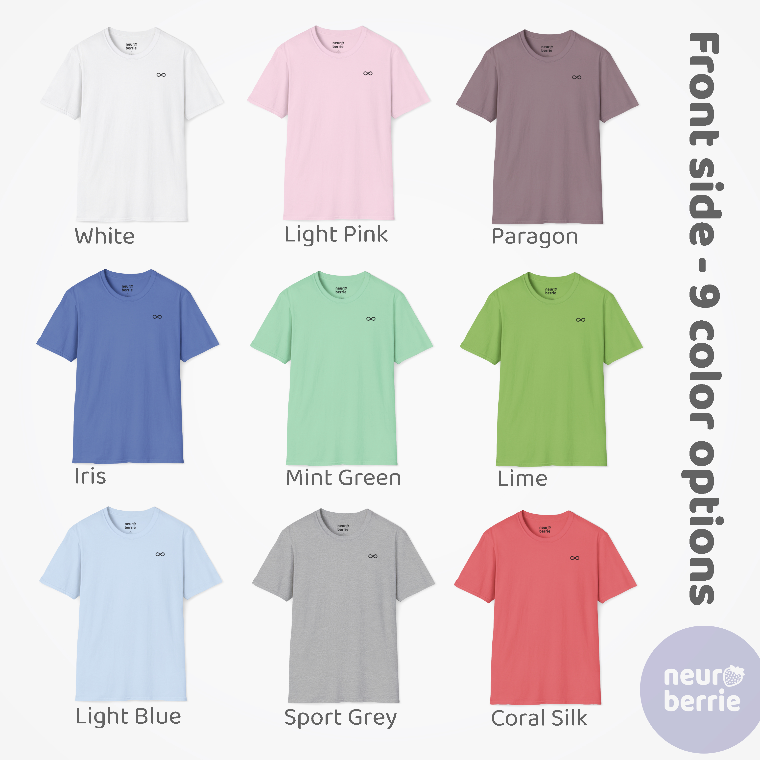 Autism Shirt ADULT by Autistic Designer - LIGHT Colors product thumbnail image
