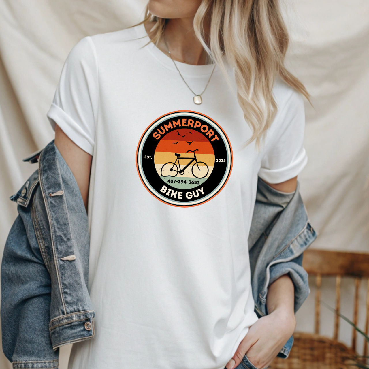 Summerport Bike Guy Logo T-shirt 