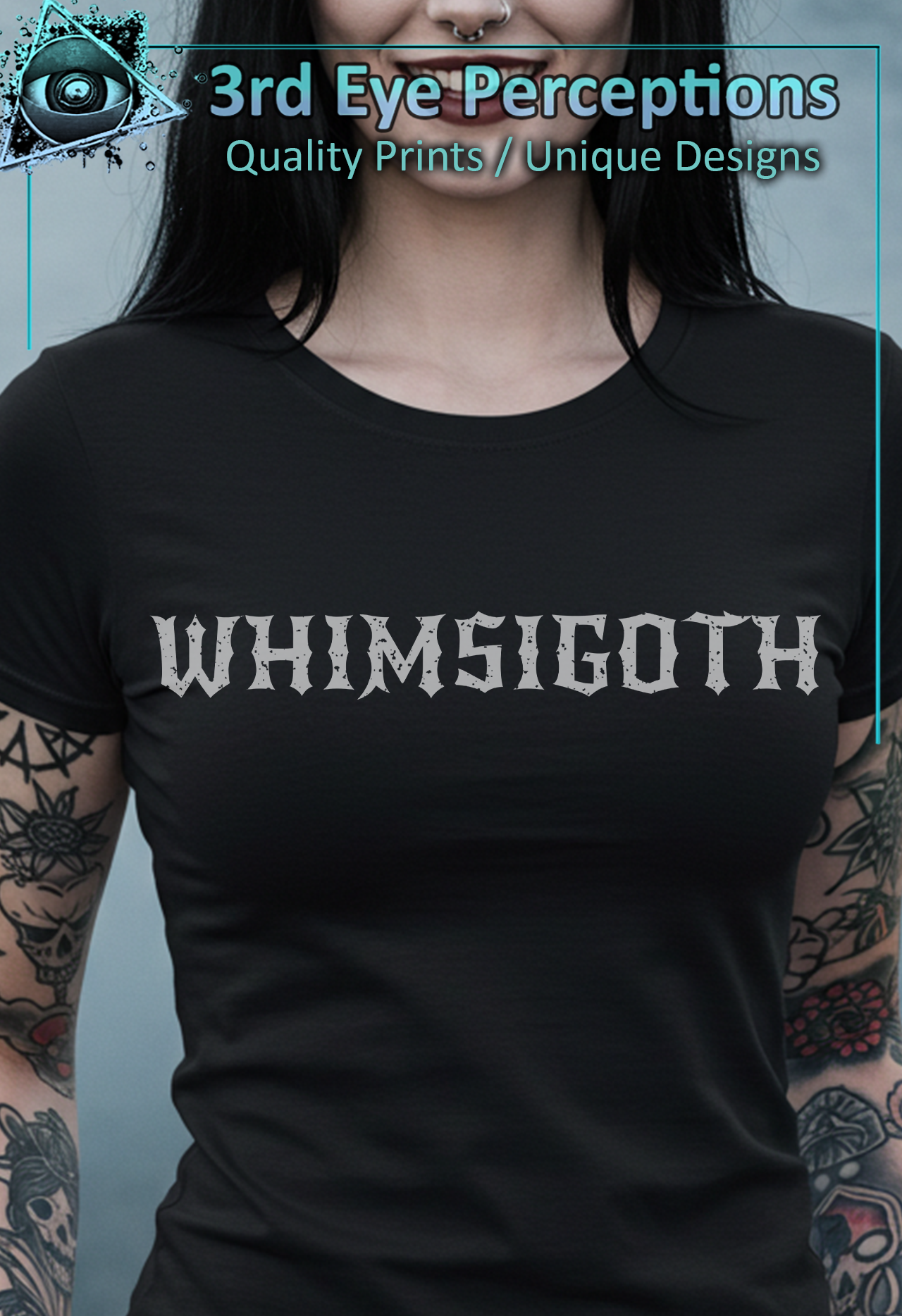 Dark Gothic Bold Font Text Vintage Distressed Graphic Whimsigoth product thumbnail image