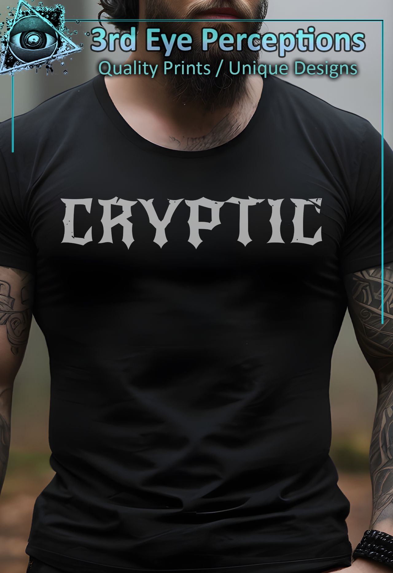 Dark Gothic Bold Font Text Vintage Distressed Graphic Cryptic