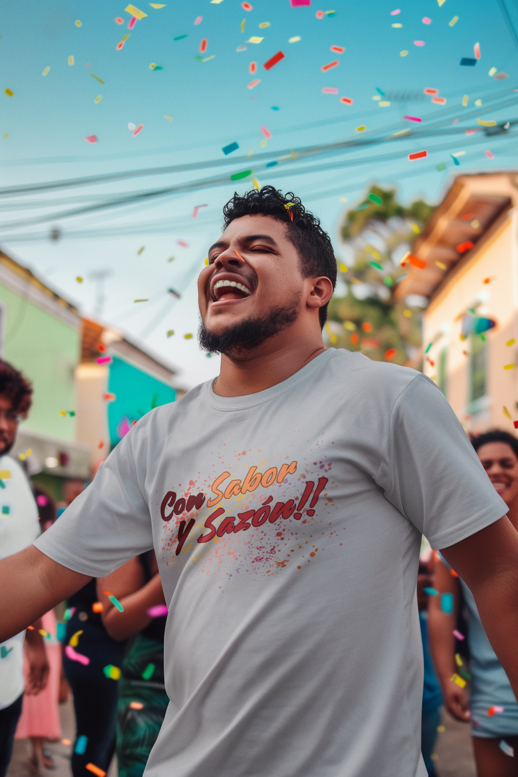 Con Sabor Y Sazón – Latin Flavor Unisex Soft T-Shirt product thumbnail image
