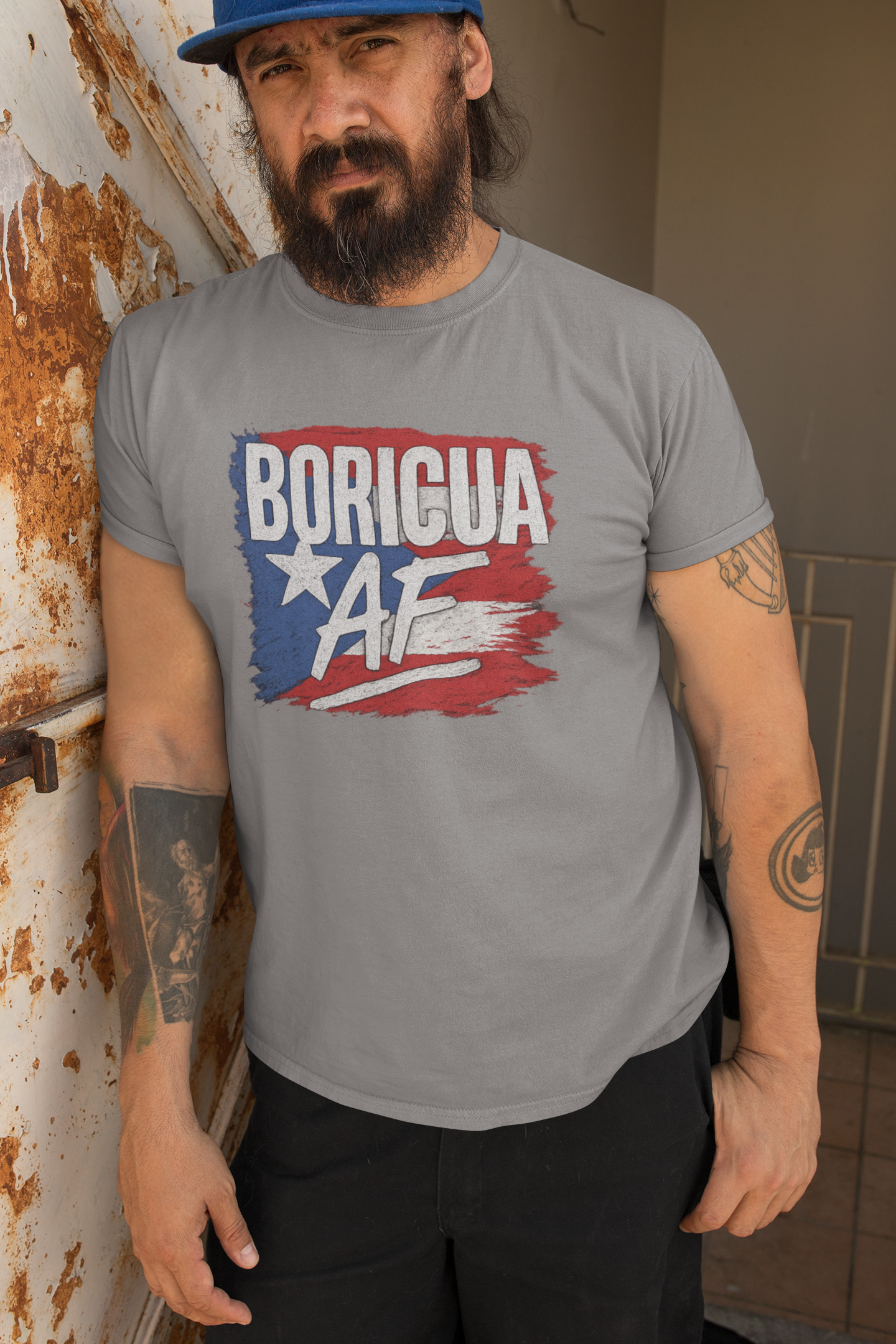 Boricua AF T – Puerto Rican Pride Statement Unisex T-shirt product thumbnail image Boricua AF T – Puerto Rican Pride Statement Unisex T-shirt product thumbnail image