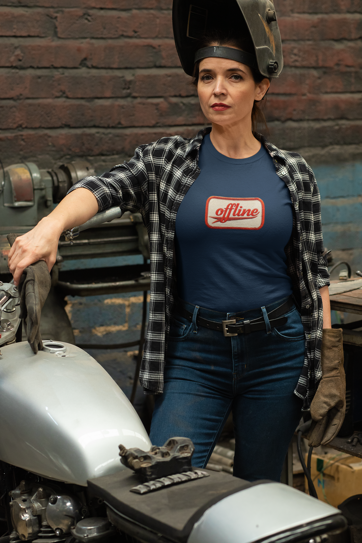 Casual Graphic Tee - 'Offline' Unisex Jersey T-Shirt, Relaxed Style, Perfect Gift, Everyday Wear, Trendy Fashion Statement product thumbnail image