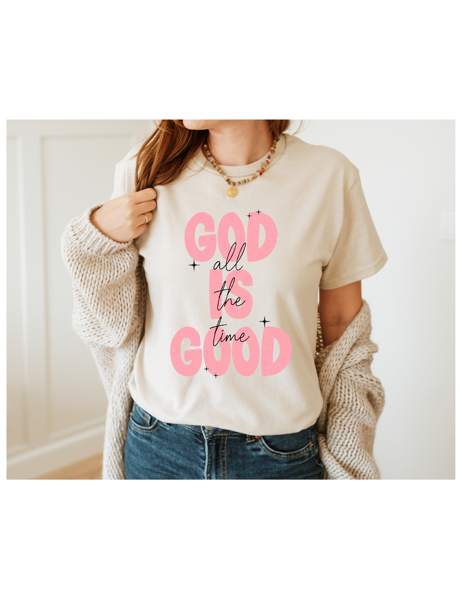 God Is Good- Unisex Garment-Dyed T-shirt product thumbnail image