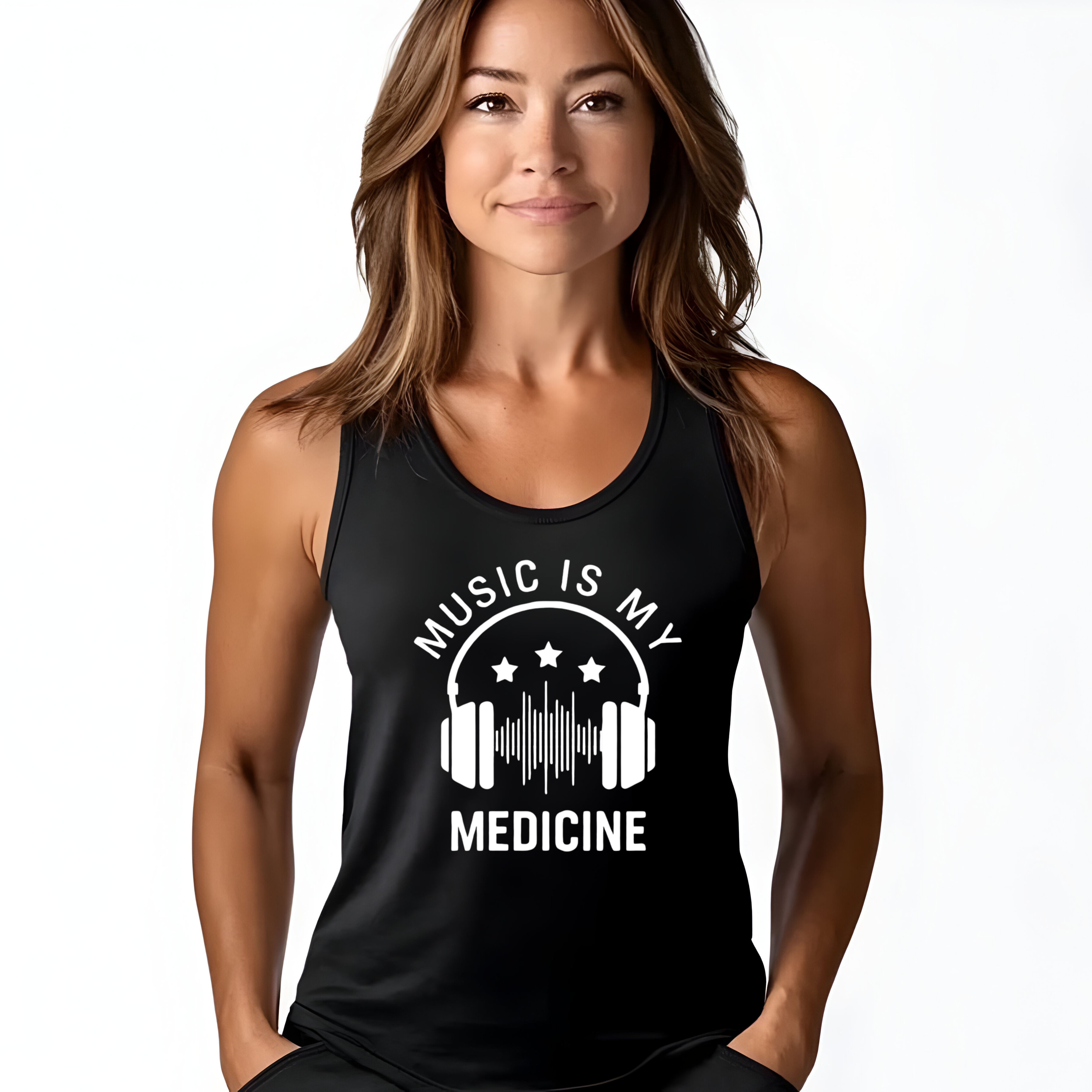 Music is My Medicine Tank Top | Unisex Jersey Tank product thumbnail image Music is My Medicine Tank Top | Unisex Jersey Tank product thumbnail image