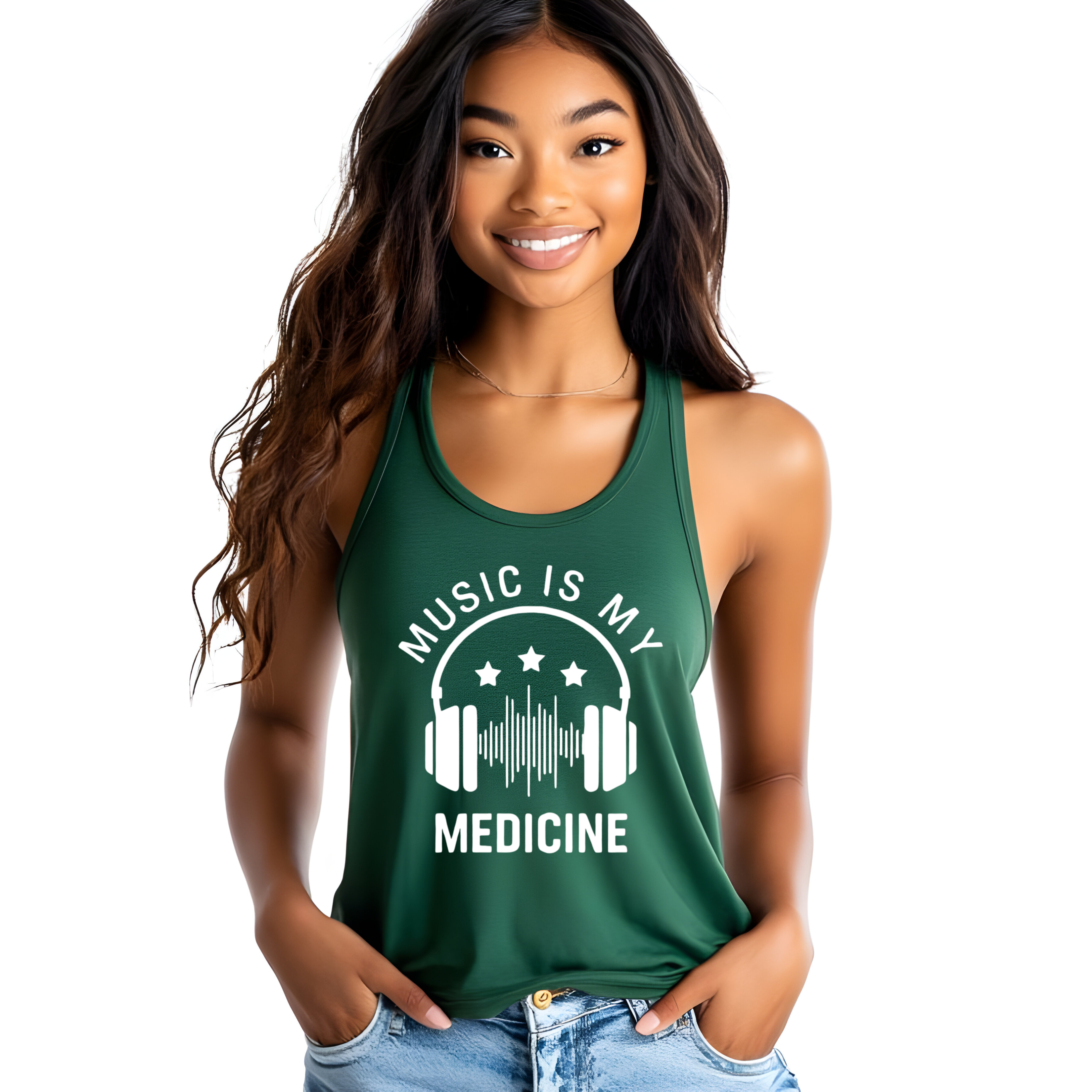 Music is My Medicine Tank Top | Unisex Jersey Tank product thumbnail image Music is My Medicine Tank Top | Unisex Jersey Tank product thumbnail image