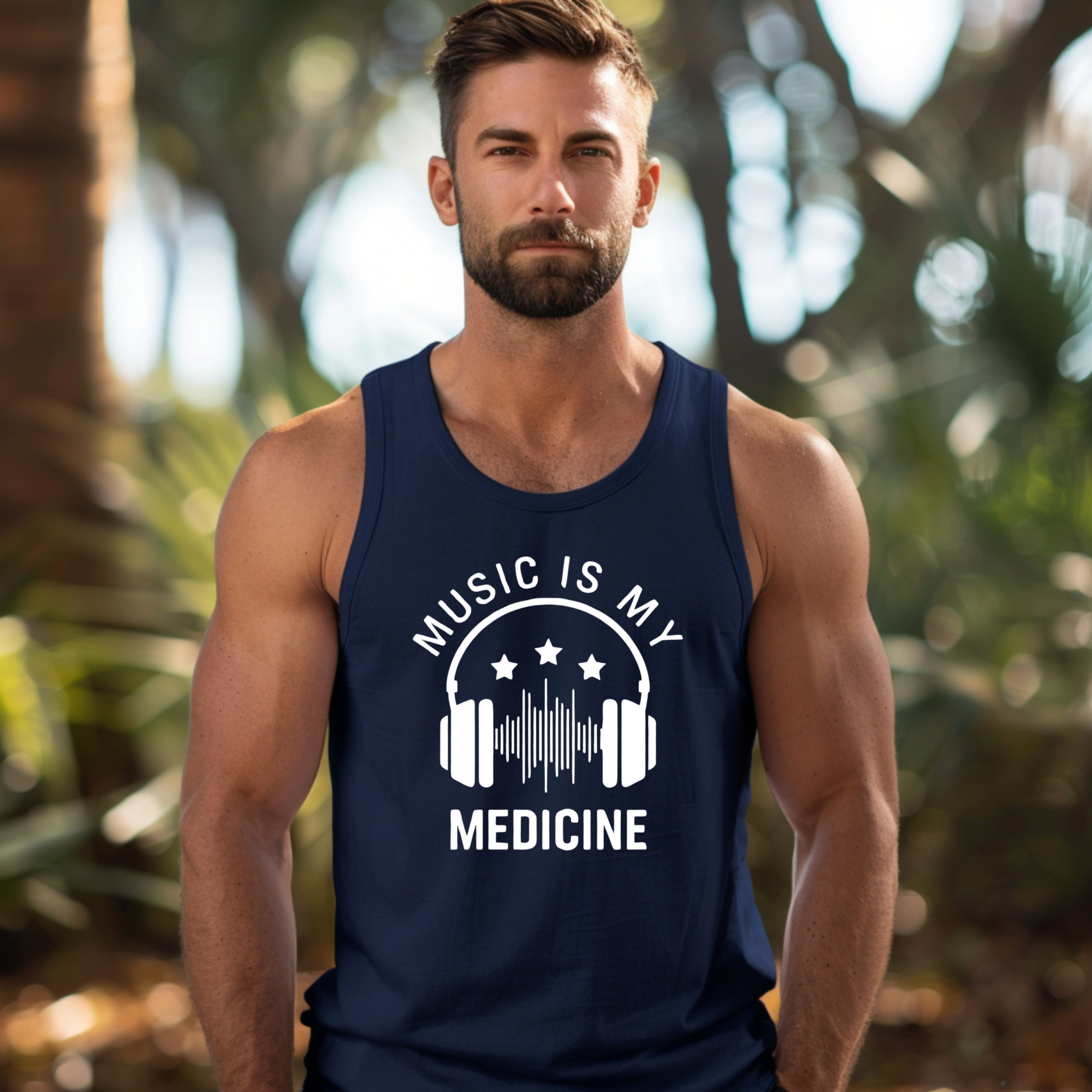 Music is My Medicine Tank Top | Unisex Jersey Tank product thumbnail image Music is My Medicine Tank Top | Unisex Jersey Tank product thumbnail image