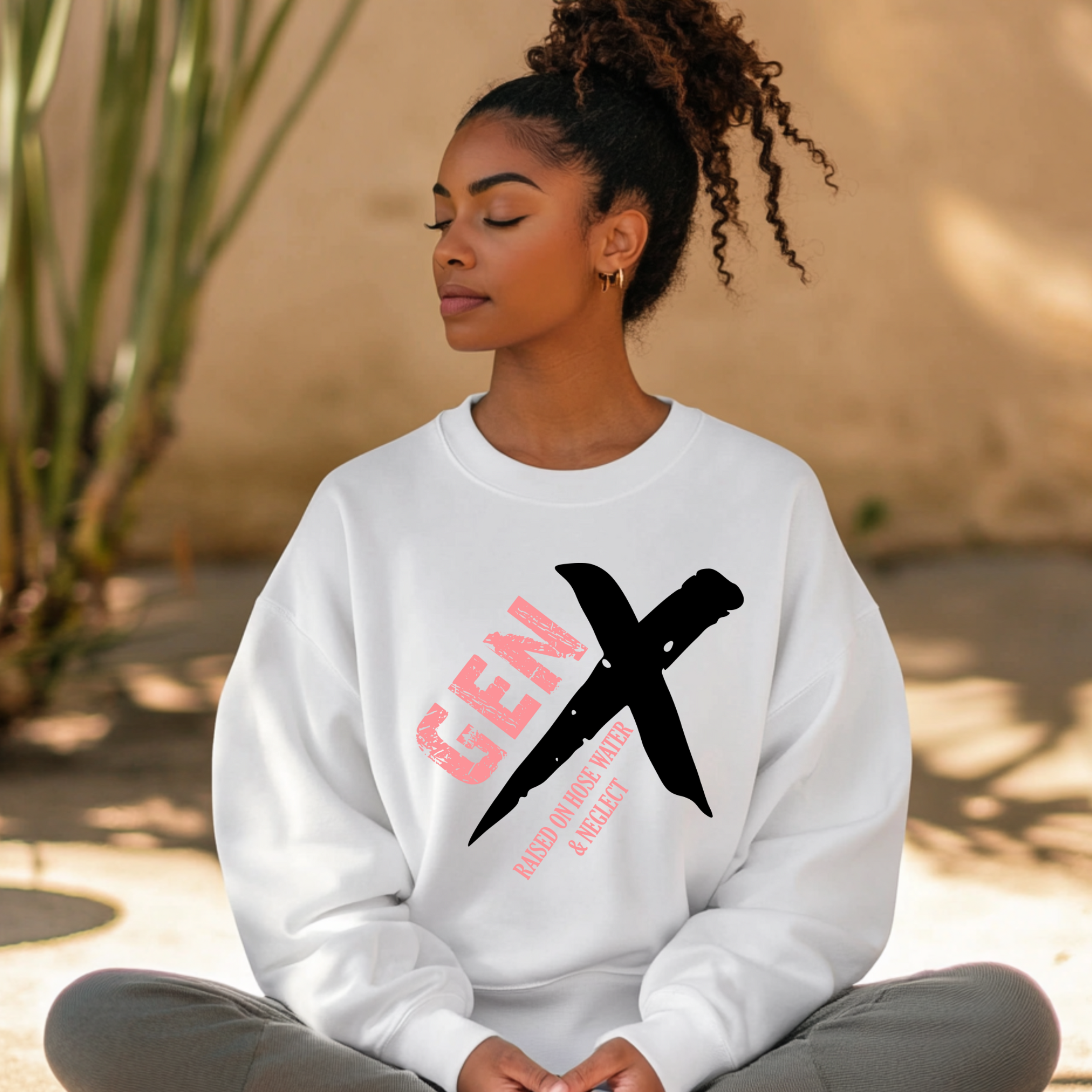 Vintage Gen X Raised on Hose Water & Neglect Crewneck Sweatshirt product thumbnail image Vintage Gen X Raised on Hose Water & Neglect Crewneck Sweatshirt product thumbnail image
