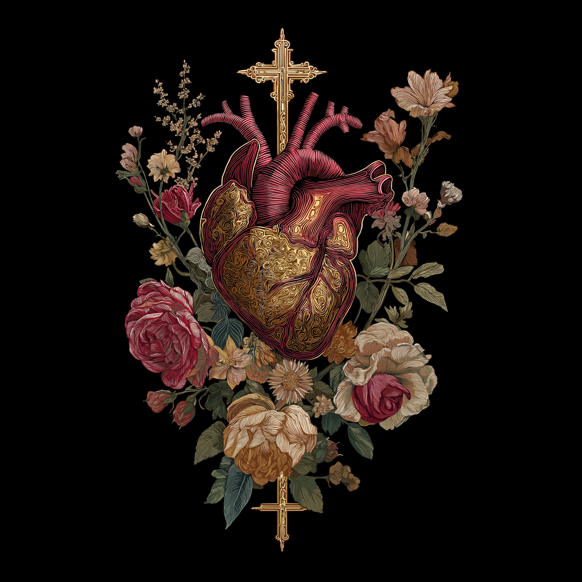 Sacré-Cœur 907, a rebellious sophistication - Unisex T-shirt with baroque design product thumbnail image Sacré-Cœur 907, a rebellious sophistication - Unisex T-shirt with baroque design product thumbnail image