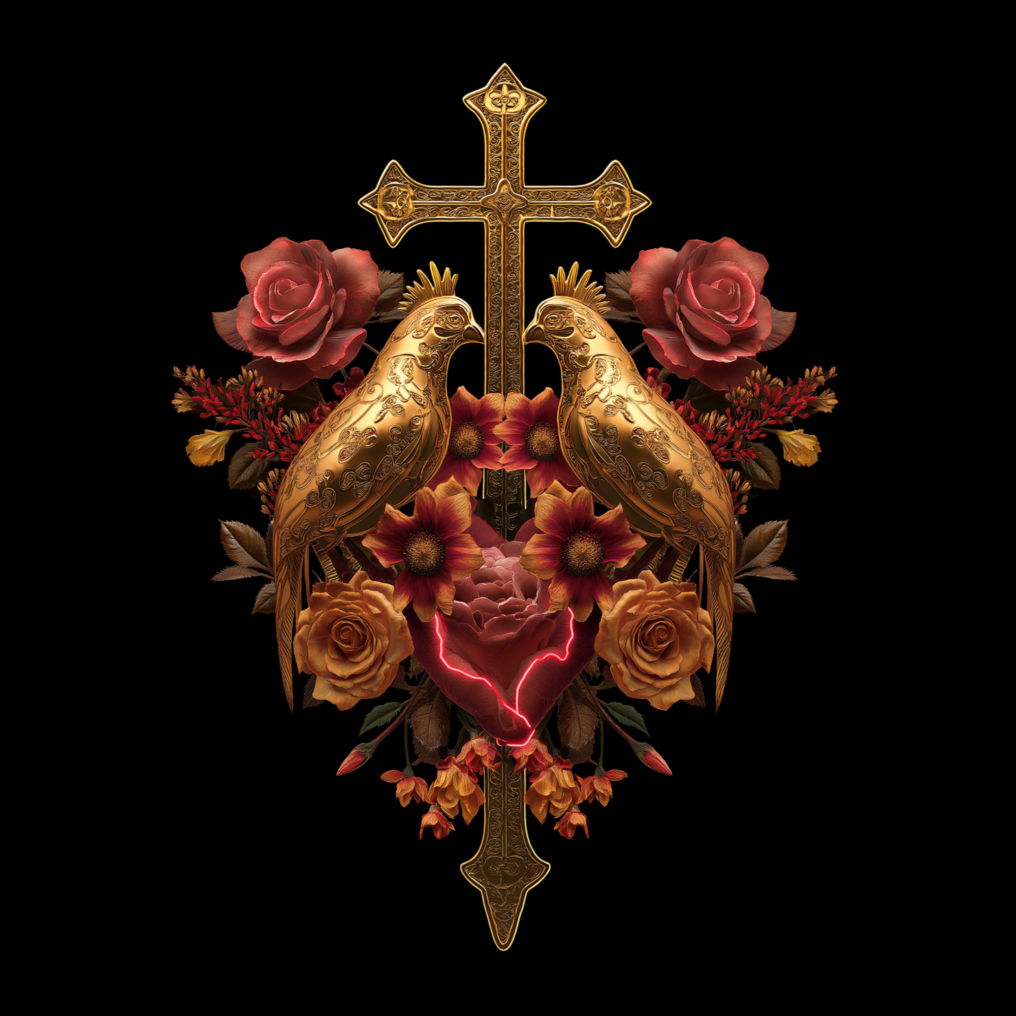 Sacré-Cœur 902, a rebellious sophistication - Unisex T-shirt with baroque design product thumbnail image Sacré-Cœur 902, a rebellious sophistication - Unisex T-shirt with baroque design product thumbnail image