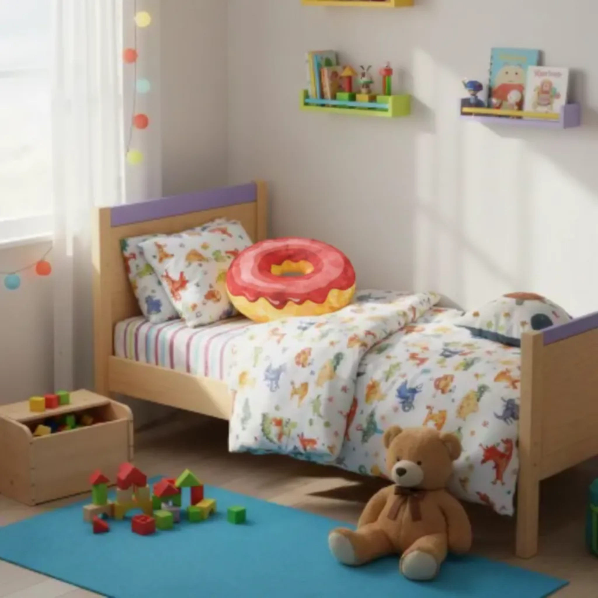 Cherry | Strawberry Donut Shaped Pillow (Cherry Frosting)| Fun Home Décor, Throw Pillow product thumbnail image Cherry | Strawberry Donut Shaped Pillow (Cherry Frosting)| Fun Home Décor, Throw Pillow product thumbnail image