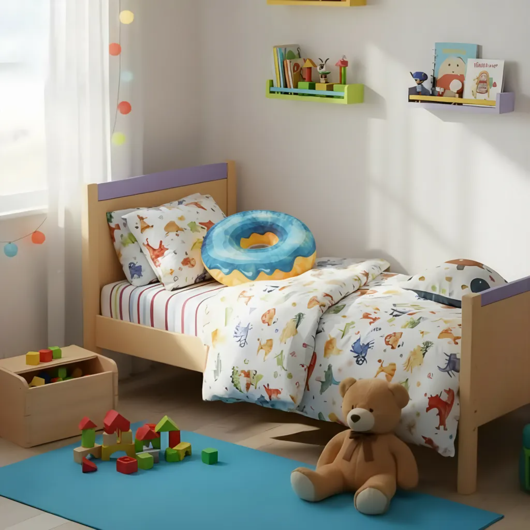 Donut Shaped FUN Pillow (Blue Frosting)| Fun Home Décor product thumbnail image Donut Shaped FUN Pillow (Blue Frosting)| Fun Home Décor product thumbnail image