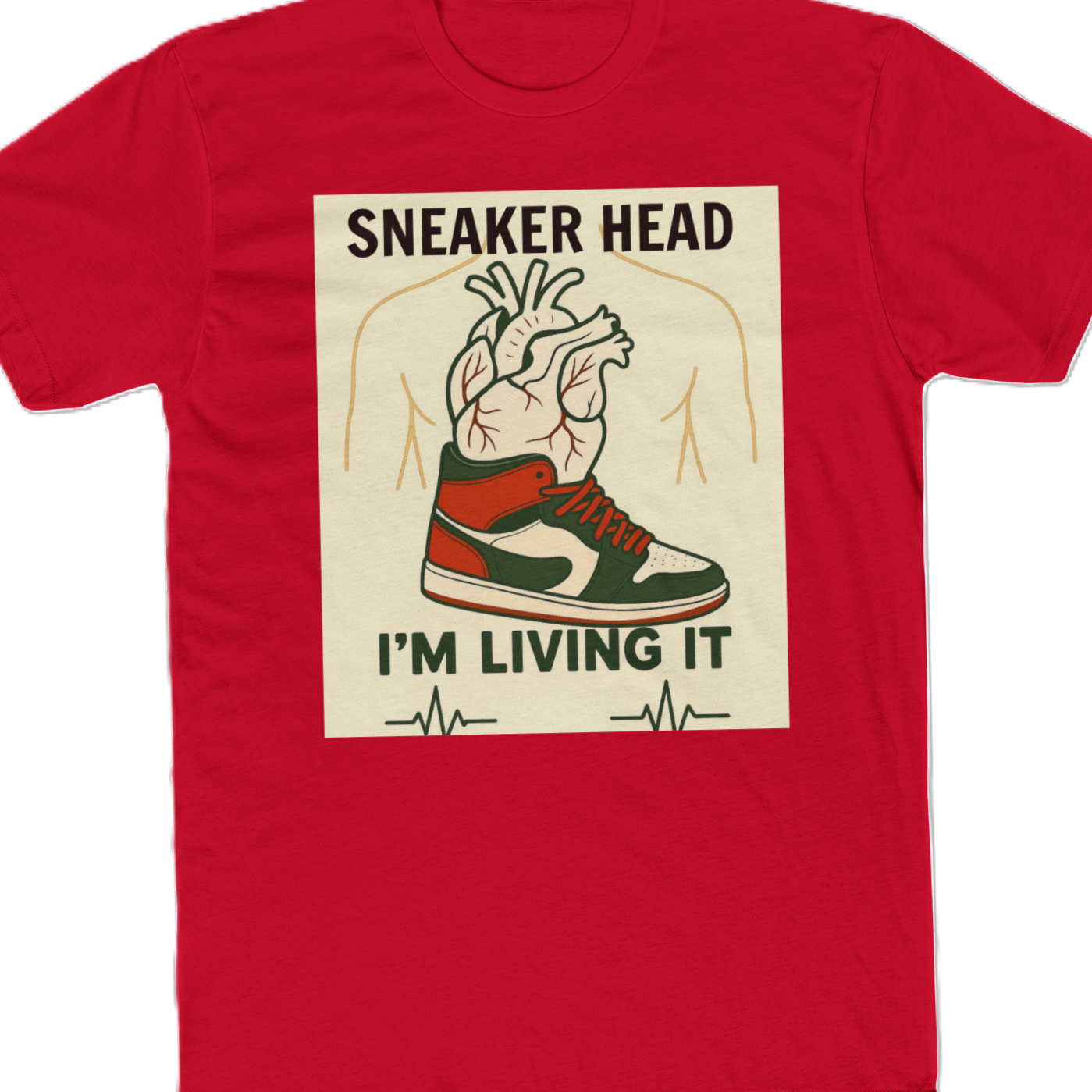 SHIRTS FOR THE SNEAKER LOVERS AND COLLECTORS WITH THAT PASSION FOR THEIR KICKS  (Living It )Cotton Crew Tee, Casual T-Shirt for Sneaker Lovers, Gift for Sneakers Fans, Streetwear, Trendy Graphic Tee product thumbnail image