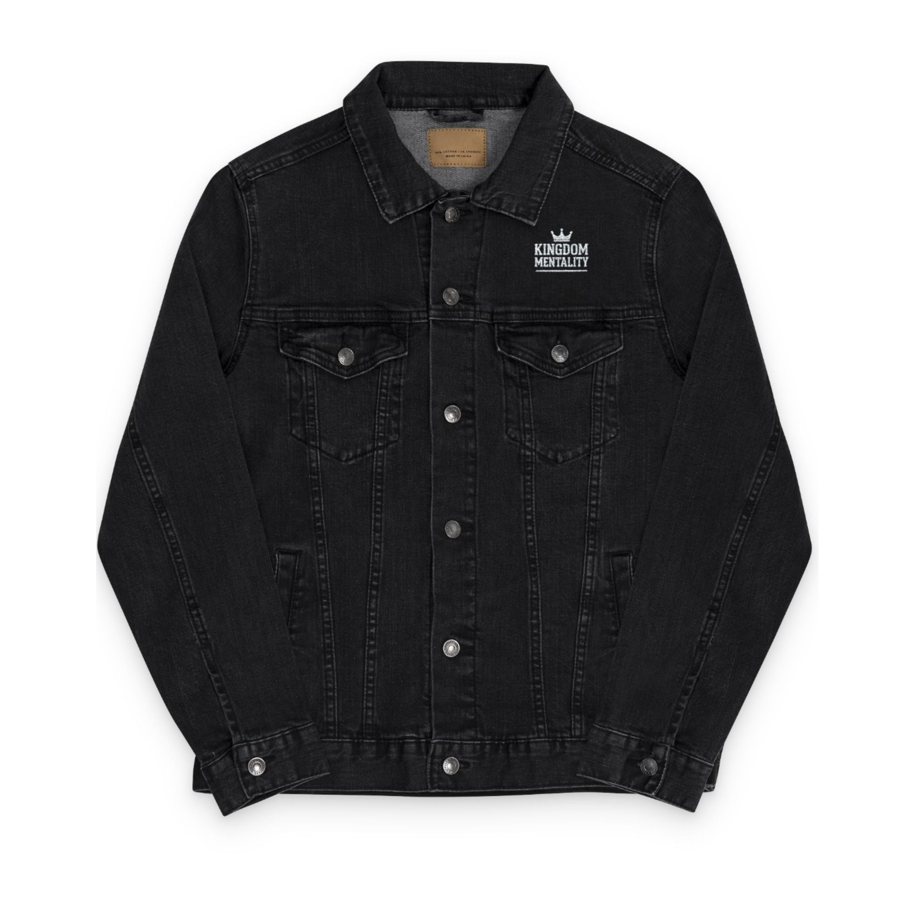 Embroidered Denim Jacket - Kingdom Mentality Streetwear For Believers Of The Way Embroidered Denim Jacket - Kingdom Mentality Streetwear For Believers Of The Way