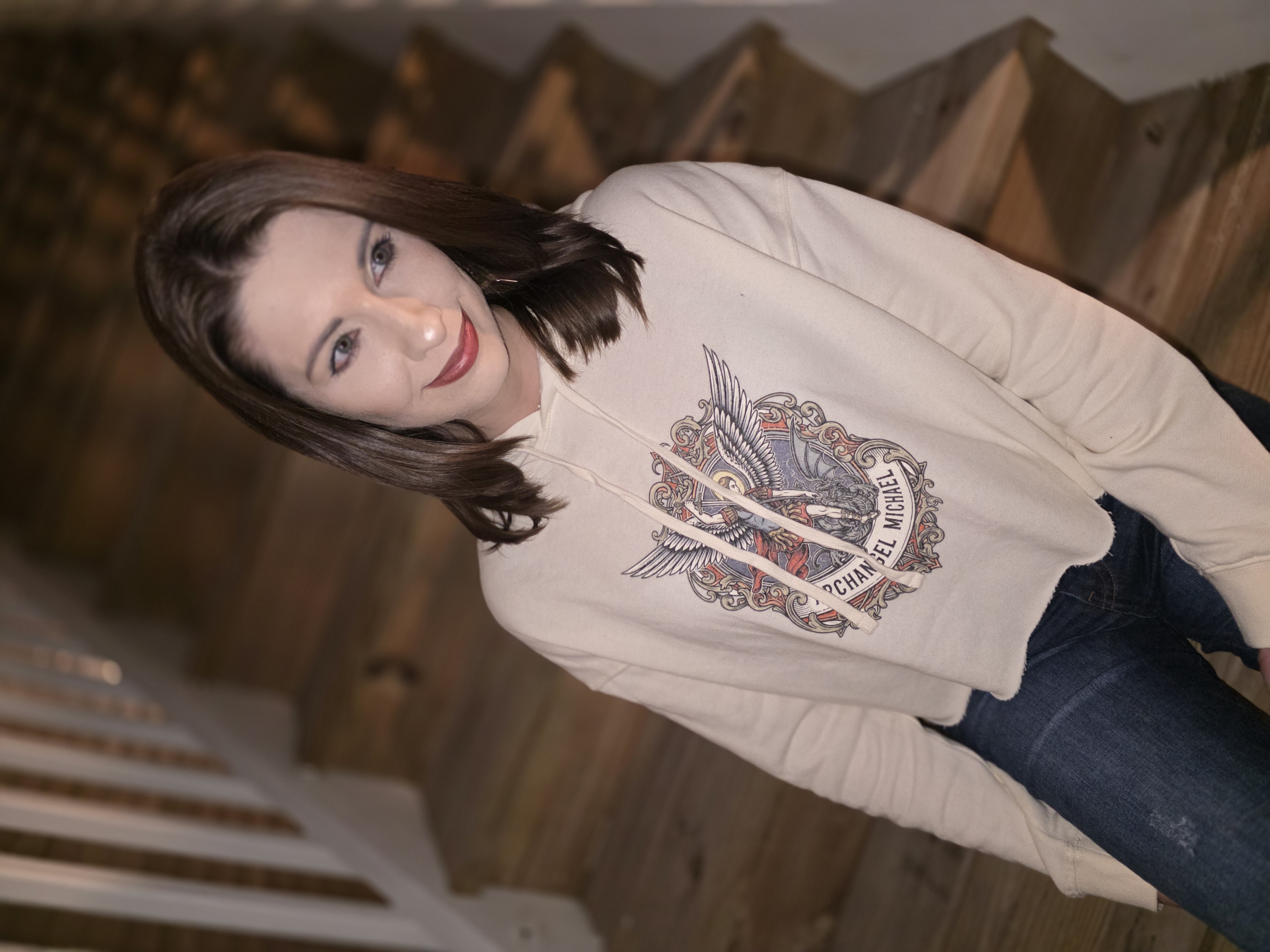 The Archangel Michael Crop Hoodie product thumbnail image The Archangel Michael Crop Hoodie product thumbnail image