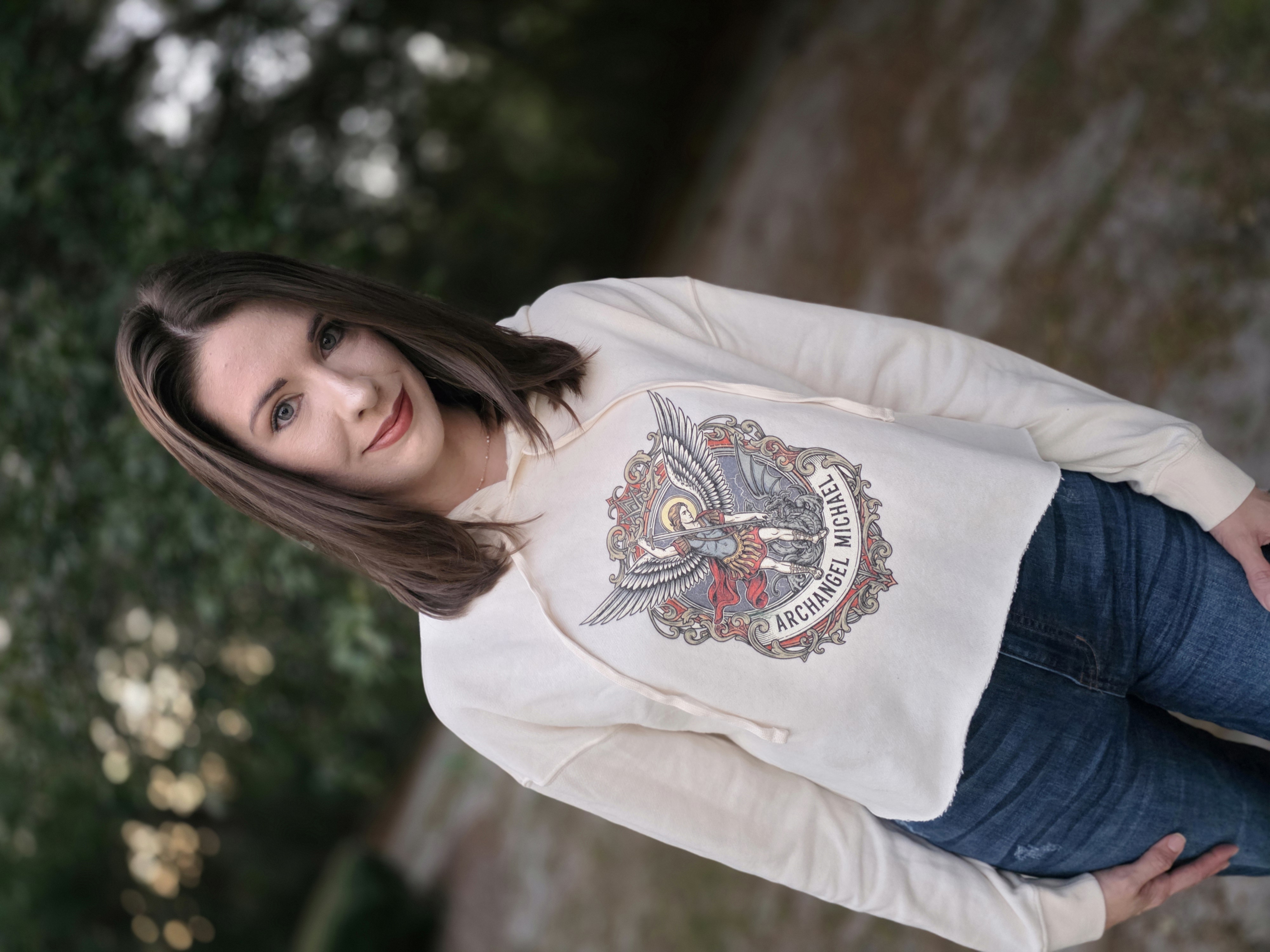 The Archangel Michael Crop Hoodie product thumbnail image The Archangel Michael Crop Hoodie product thumbnail image