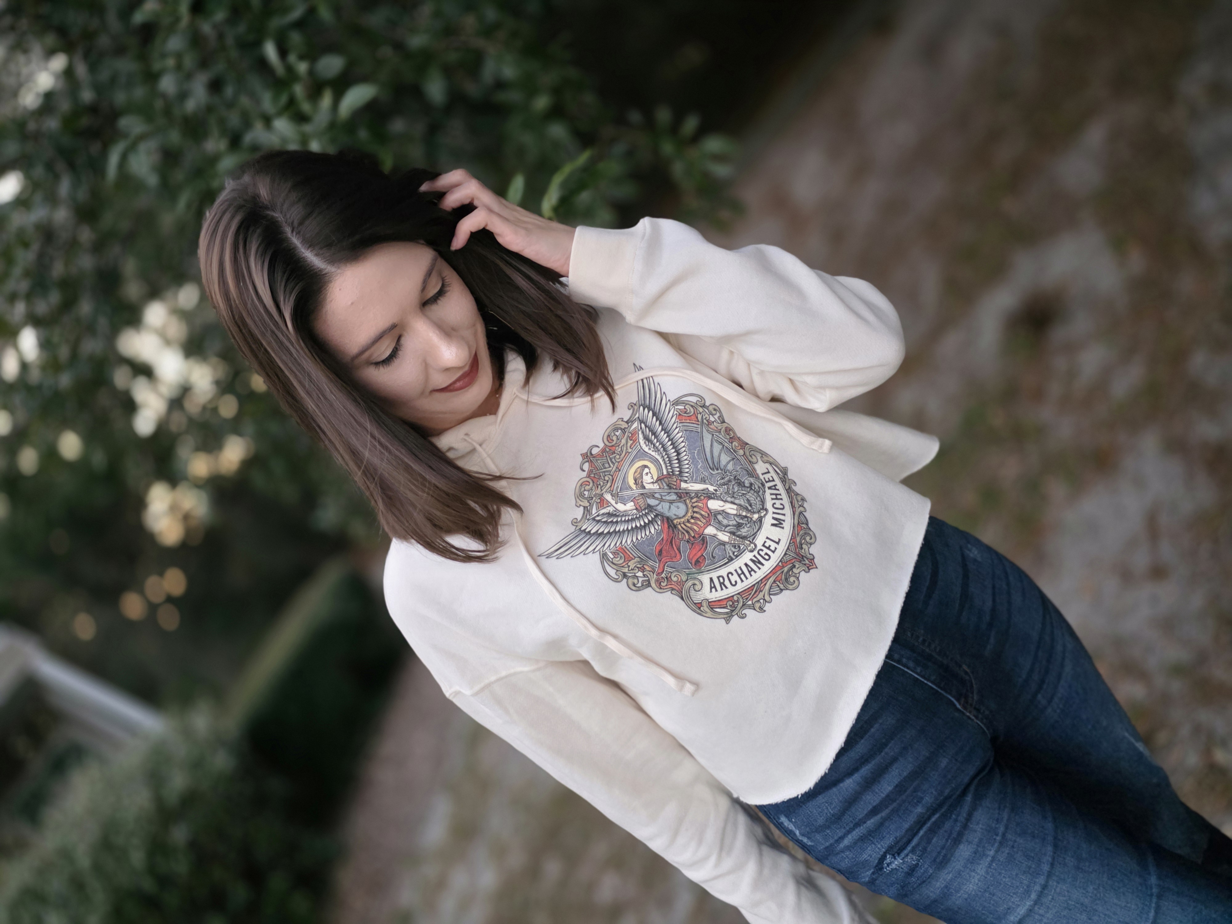 The Archangel Michael Crop Hoodie product thumbnail image The Archangel Michael Crop Hoodie product thumbnail image