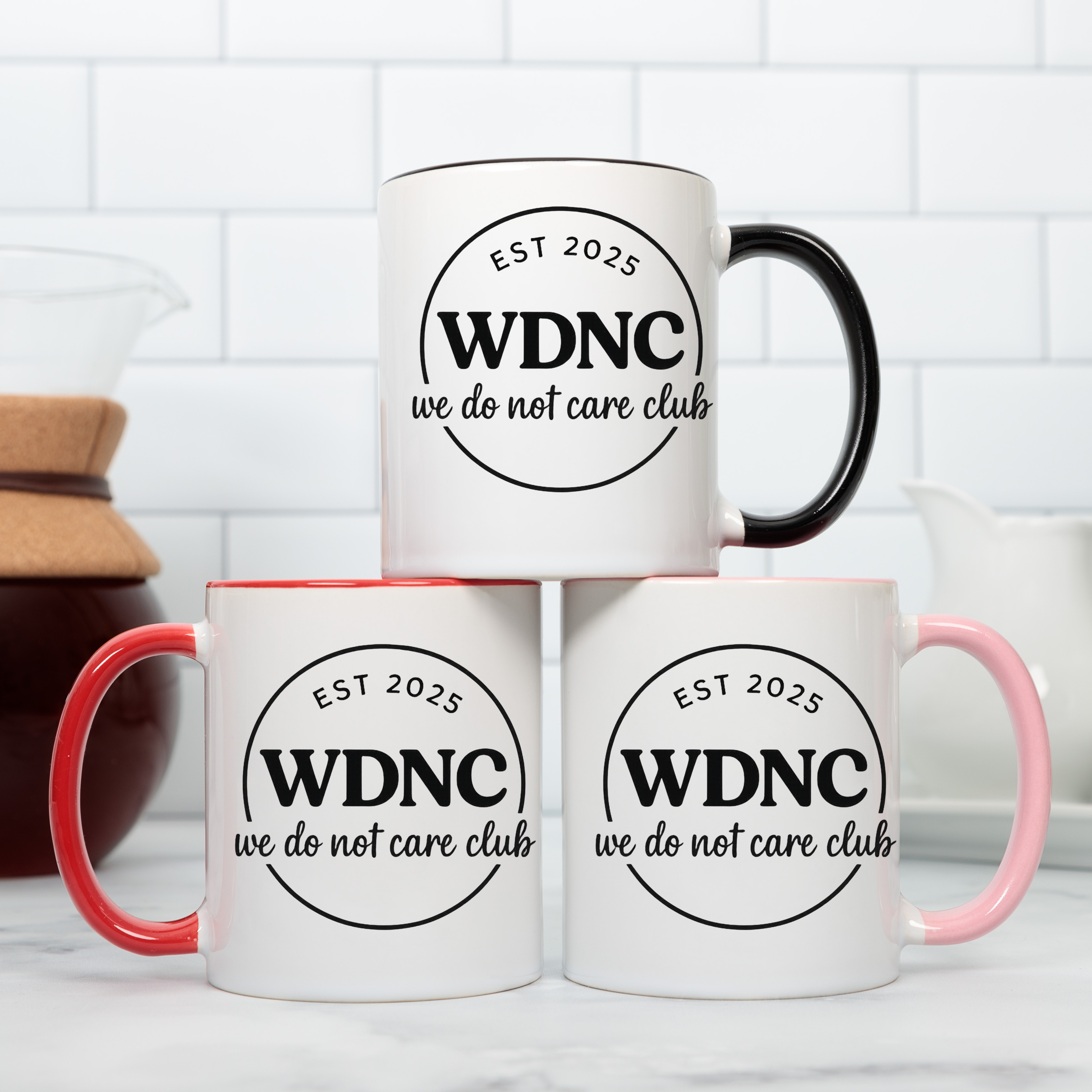 WDNC Club Customizable Accent Coffee Mug - Personalized Gift for Coffee Lovers, Membership Mug 
