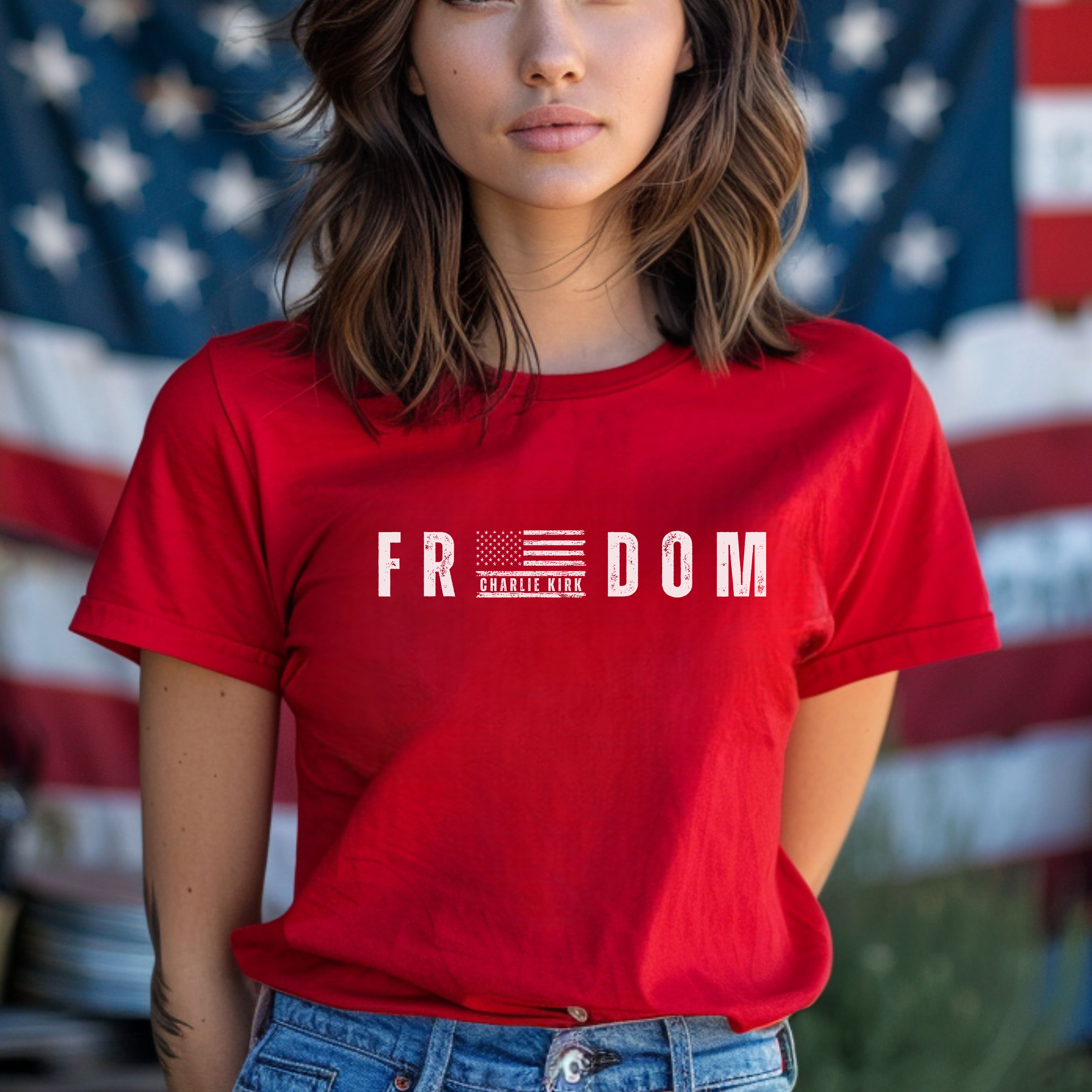 Freedom Flag Charlie Kirk Shirt 