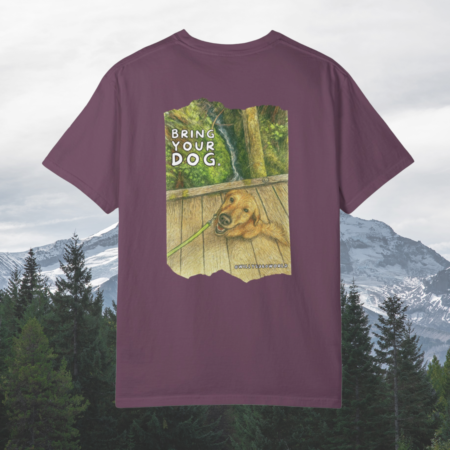 Willy Visits Olympic NP - Unisex Tee product thumbnail image Willy Visits Olympic NP - Unisex Tee product thumbnail image