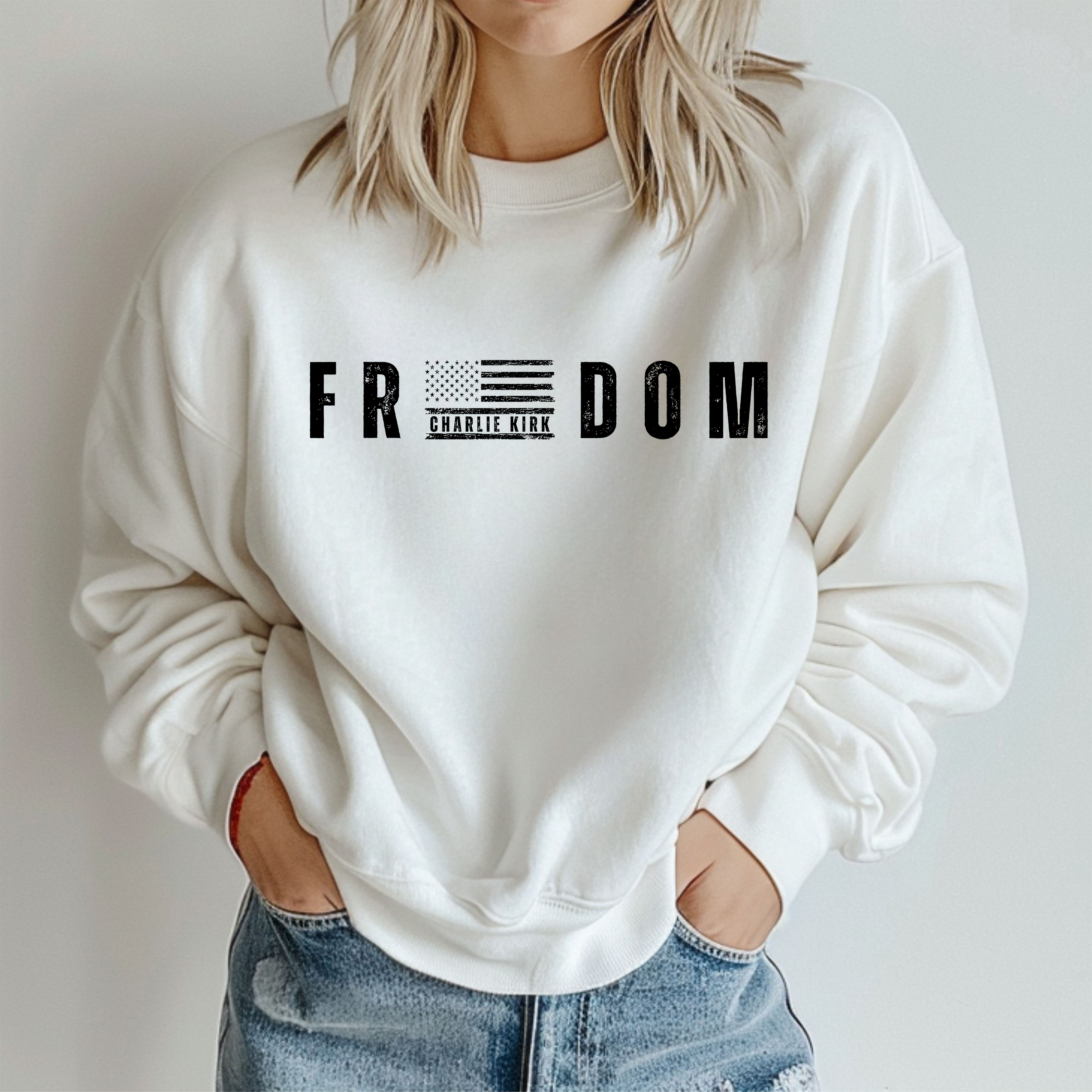 Freedom Flag Charlie Kirk Sweatshirt 